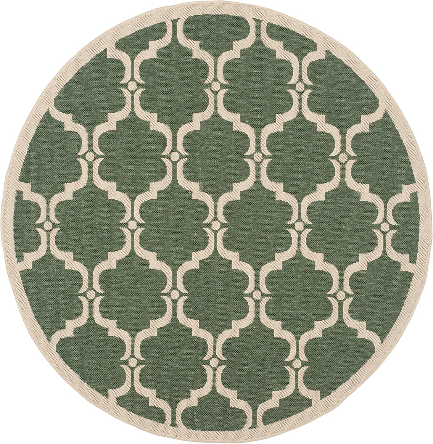 image:imageSAFAVIEH Courtyard Collection 8 x 11 NavyBeige CY6009 Trellis Indoor Outdoor Waterproof EasyCleaning Patio Backyard Mudroom AreaRugDark GreenBeige
