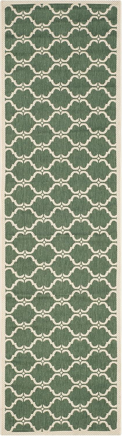 image:imageSAFAVIEH Courtyard Collection 8 x 11 NavyBeige CY6009 Trellis Indoor Outdoor Waterproof EasyCleaning Patio Backyard Mudroom AreaRugDark GreenBeige