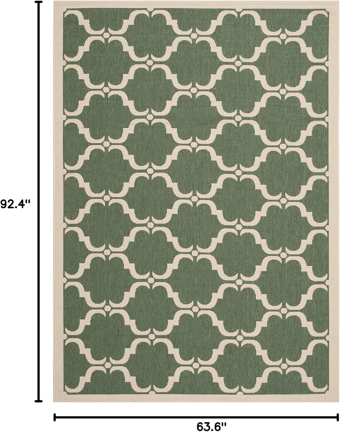 image:imageSAFAVIEH Courtyard Collection 8 x 11 NavyBeige CY6009 Trellis Indoor Outdoor Waterproof EasyCleaning Patio Backyard Mudroom AreaRugDark GreenBeige