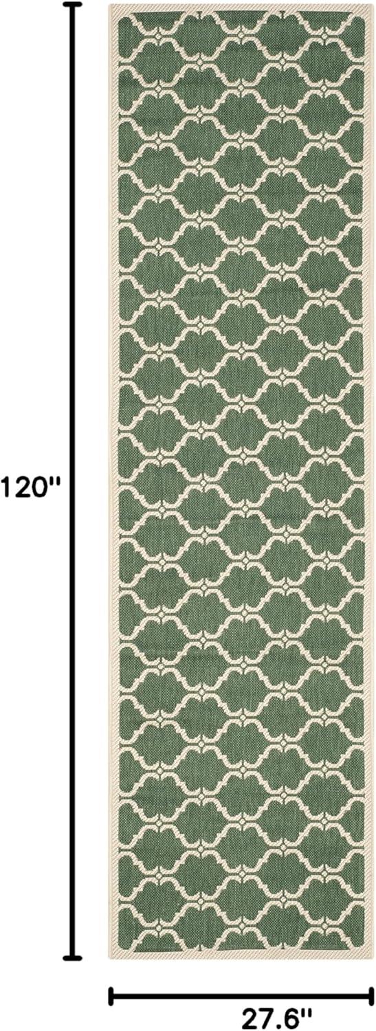 image:imageSAFAVIEH Courtyard Collection 8 x 11 NavyBeige CY6009 Trellis Indoor Outdoor Waterproof EasyCleaning Patio Backyard Mudroom AreaRugDark GreenBeige
