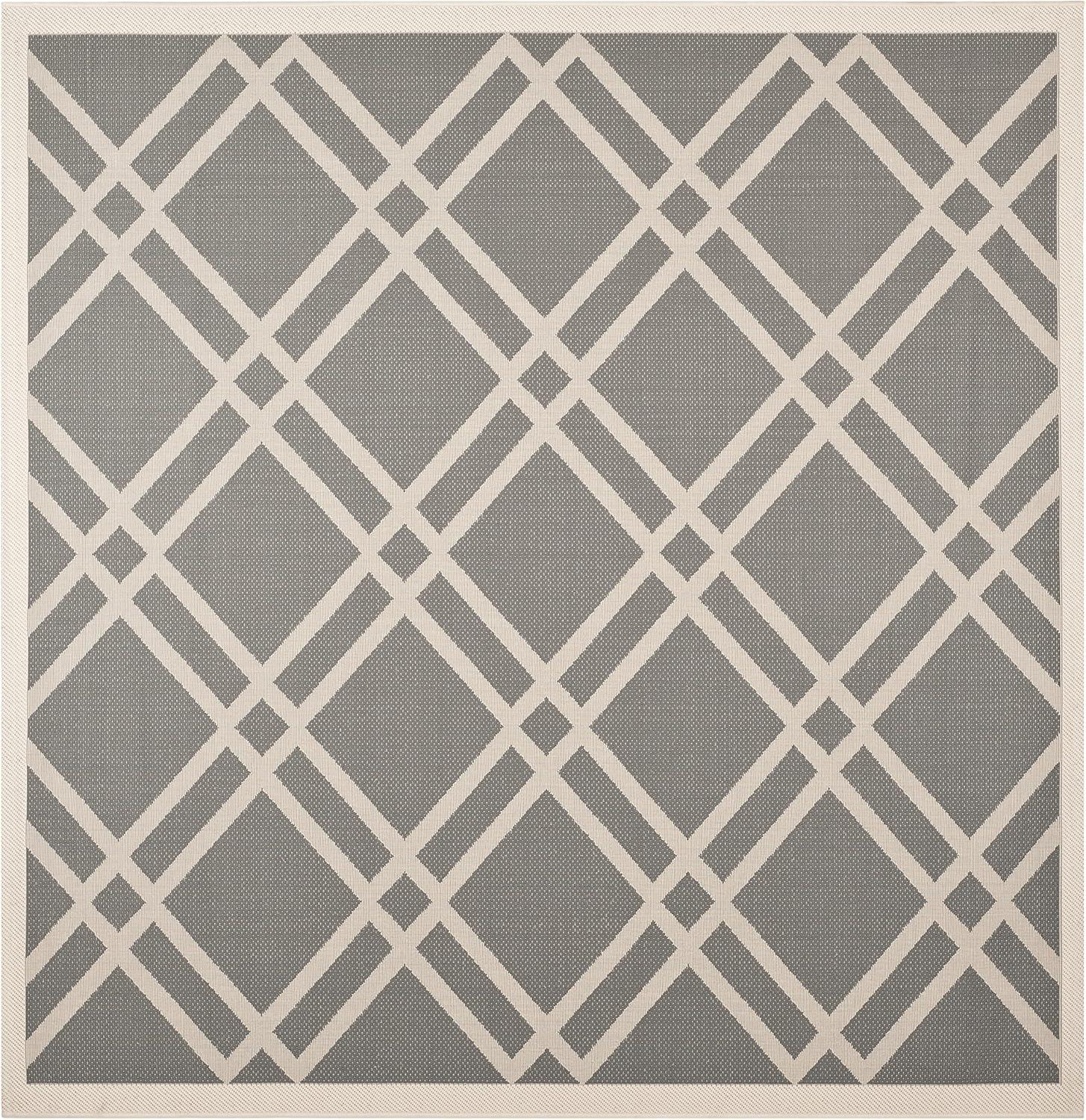image:imageSAFAVIEH Courtyard Collection 8 x 11 NavyBeige CY6923 Trellis Indoor Outdoor Waterproof EasyCleaning Patio Backyard Mudroom AreaRugAnthraciteBeige