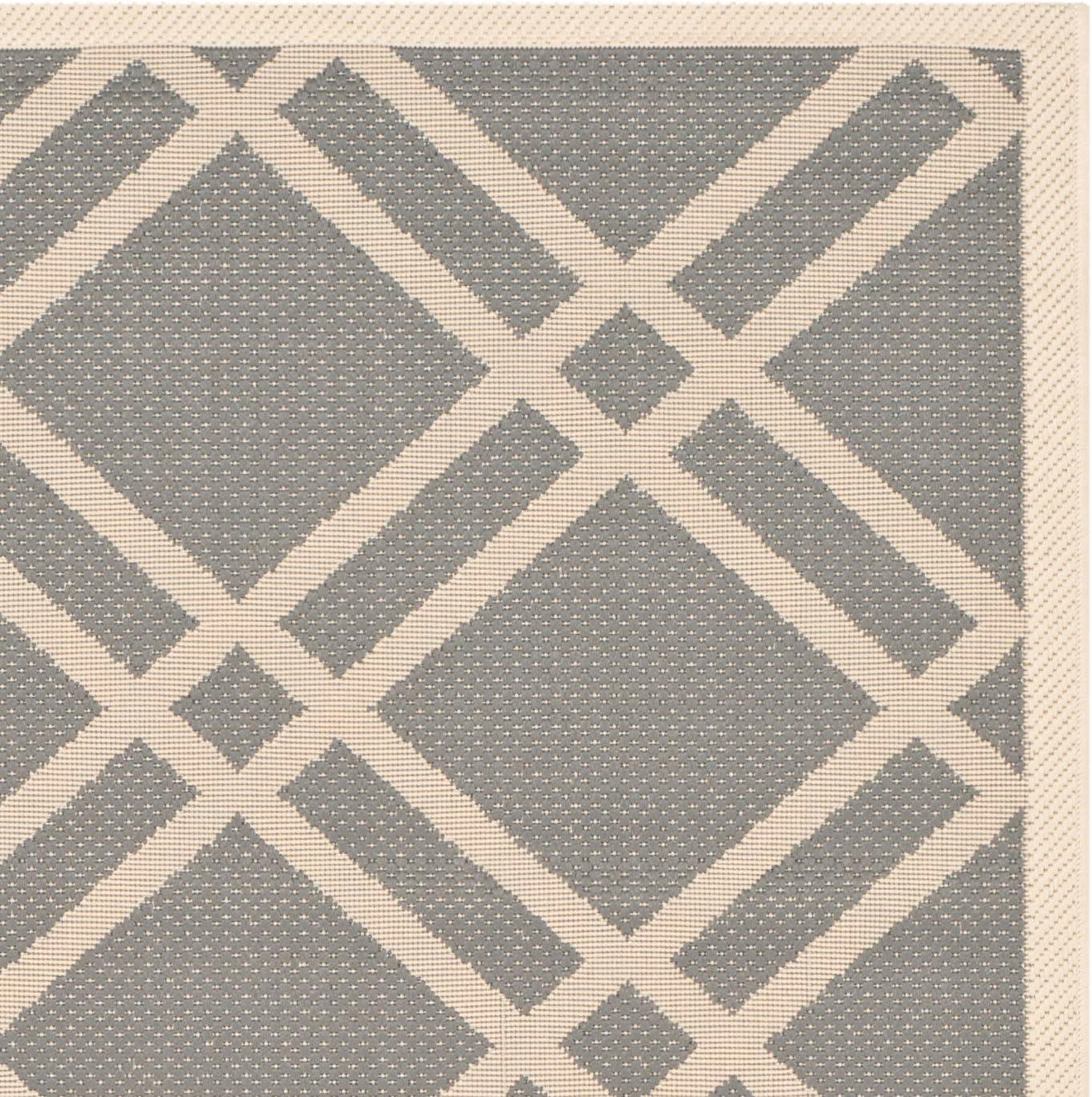 image:imageSAFAVIEH Courtyard Collection 8 x 11 NavyBeige CY6923 Trellis Indoor Outdoor Waterproof EasyCleaning Patio Backyard Mudroom AreaRugAnthraciteBeige