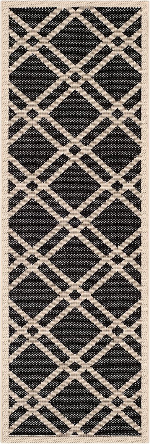 image:imageSAFAVIEH Courtyard Collection 8 x 11 NavyBeige CY6923 Trellis Indoor Outdoor Waterproof EasyCleaning Patio Backyard Mudroom AreaRugAnthraciteBeige