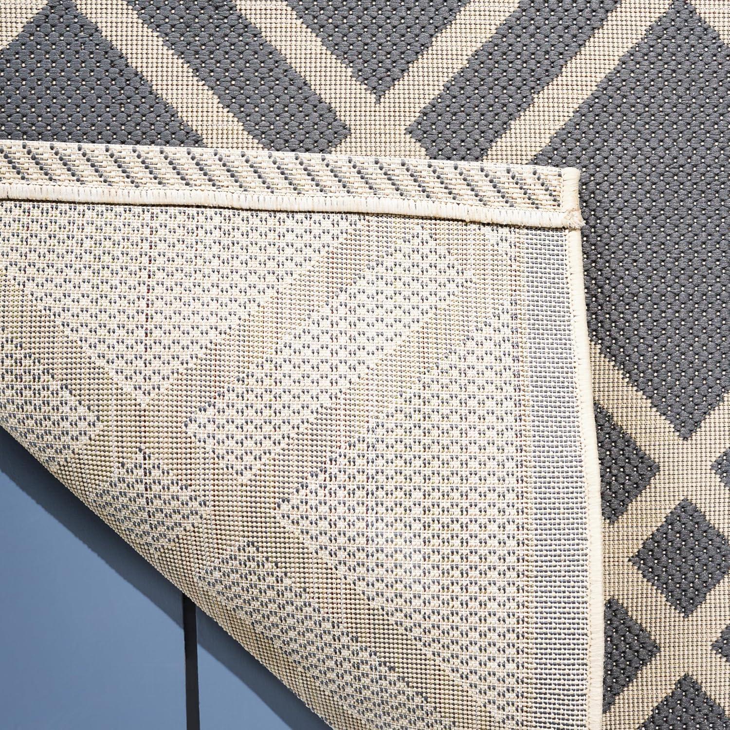 image:imageSAFAVIEH Courtyard Collection 8 x 11 NavyBeige CY6923 Trellis Indoor Outdoor Waterproof EasyCleaning Patio Backyard Mudroom AreaRugAnthraciteBeige