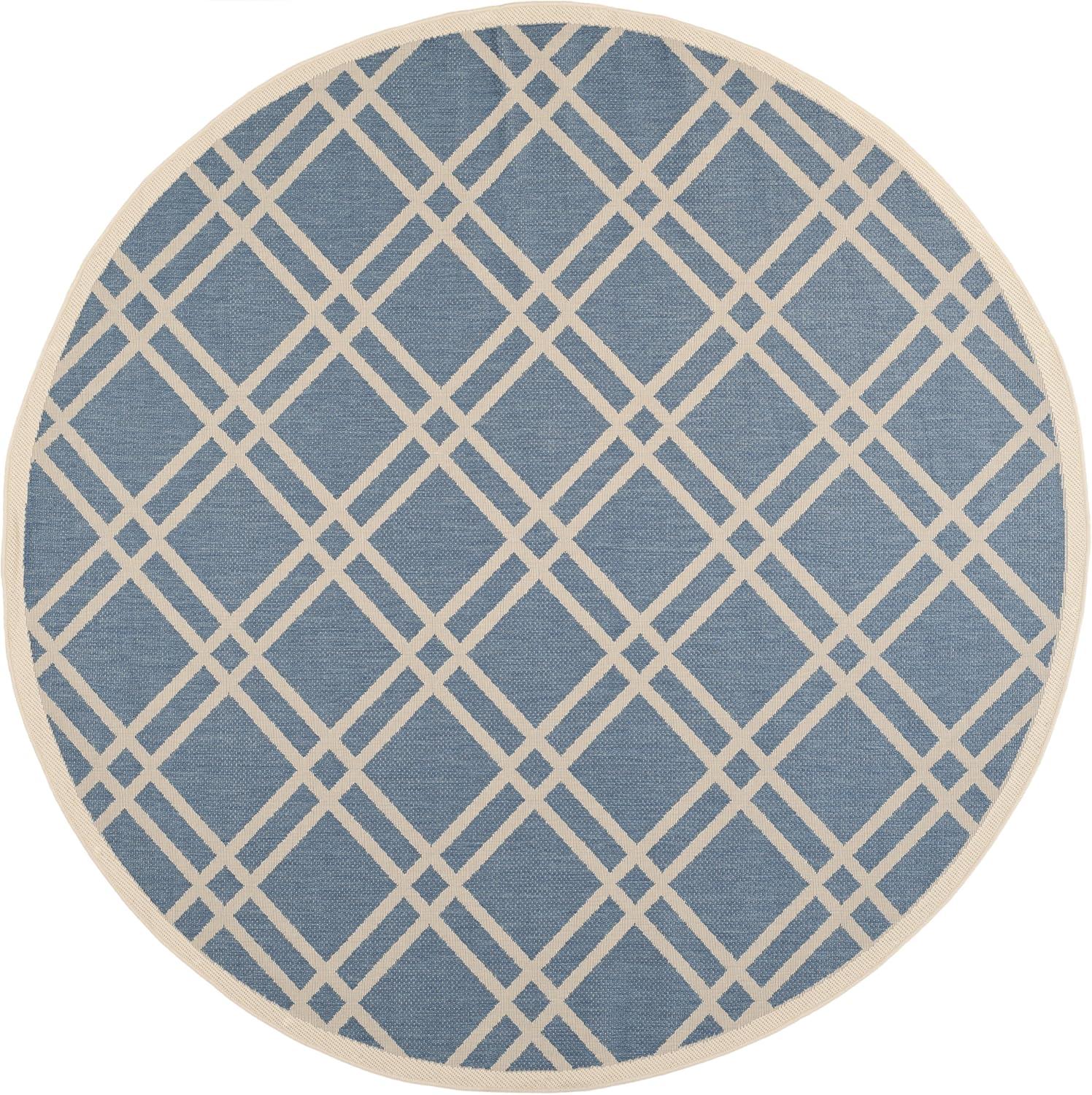 image:imageSAFAVIEH Courtyard Collection 8 x 11 NavyBeige CY6923 Trellis Indoor Outdoor Waterproof EasyCleaning Patio Backyard Mudroom AreaRugBlueBeige