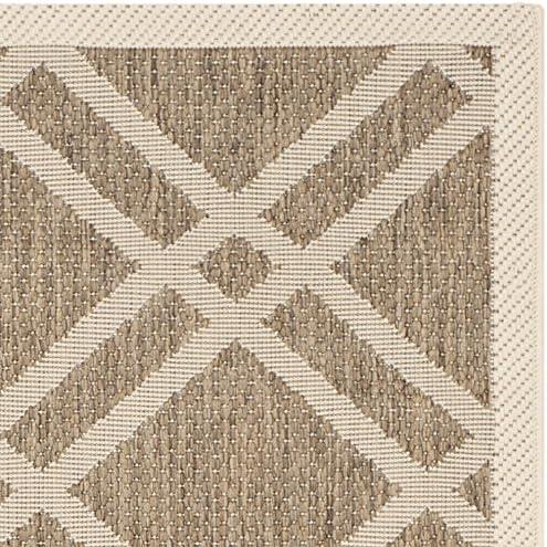 image:imageSAFAVIEH Courtyard Collection 8 x 11 NavyBeige CY6923 Trellis Indoor Outdoor Waterproof EasyCleaning Patio Backyard Mudroom AreaRugBrownBone