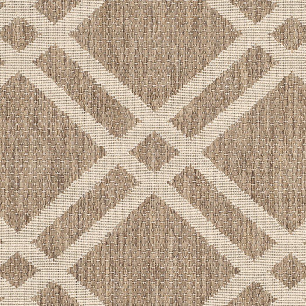 image:imageSAFAVIEH Courtyard Collection 8 x 11 NavyBeige CY6923 Trellis Indoor Outdoor Waterproof EasyCleaning Patio Backyard Mudroom AreaRugBrownBone