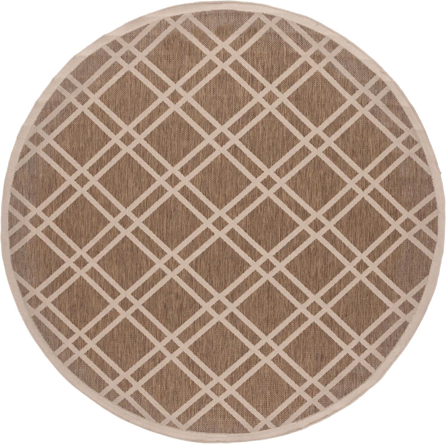 image:imageSAFAVIEH Courtyard Collection 8 x 11 NavyBeige CY6923 Trellis Indoor Outdoor Waterproof EasyCleaning Patio Backyard Mudroom AreaRugBrownBone