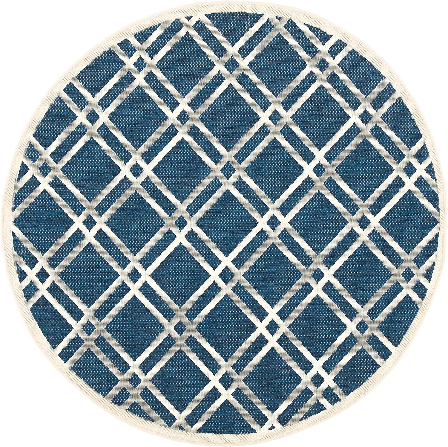 image:imageSAFAVIEH Courtyard Collection 8 x 11 NavyBeige CY6923 Trellis Indoor Outdoor Waterproof EasyCleaning Patio Backyard Mudroom AreaRugNavyBeige
