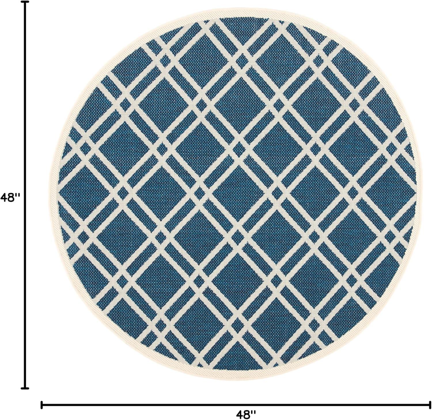 image:imageSAFAVIEH Courtyard Collection 8 x 11 NavyBeige CY6923 Trellis Indoor Outdoor Waterproof EasyCleaning Patio Backyard Mudroom AreaRugNavyBeige