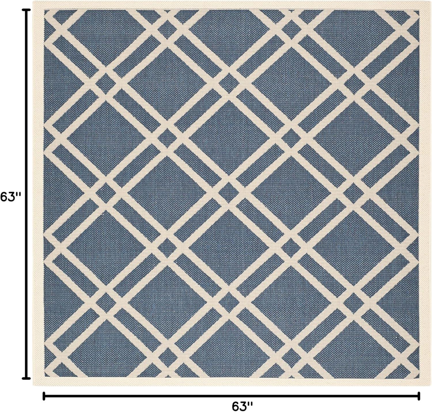 image:imageSAFAVIEH Courtyard Collection 8 x 11 NavyBeige CY6923 Trellis Indoor Outdoor Waterproof EasyCleaning Patio Backyard Mudroom AreaRugNavyBeige