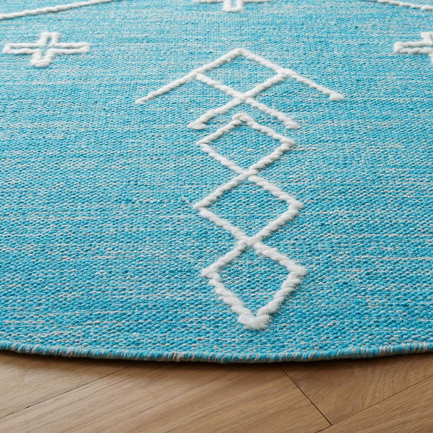 image:imageSAFAVIEH Kilim Collection Area Rug 5 x 8 Grey amp Ivory Handmade Moroccan Boho Rustic Cotton Ideal for High Traffic Areas in Living Room Bedroom KLM851FTealIvory