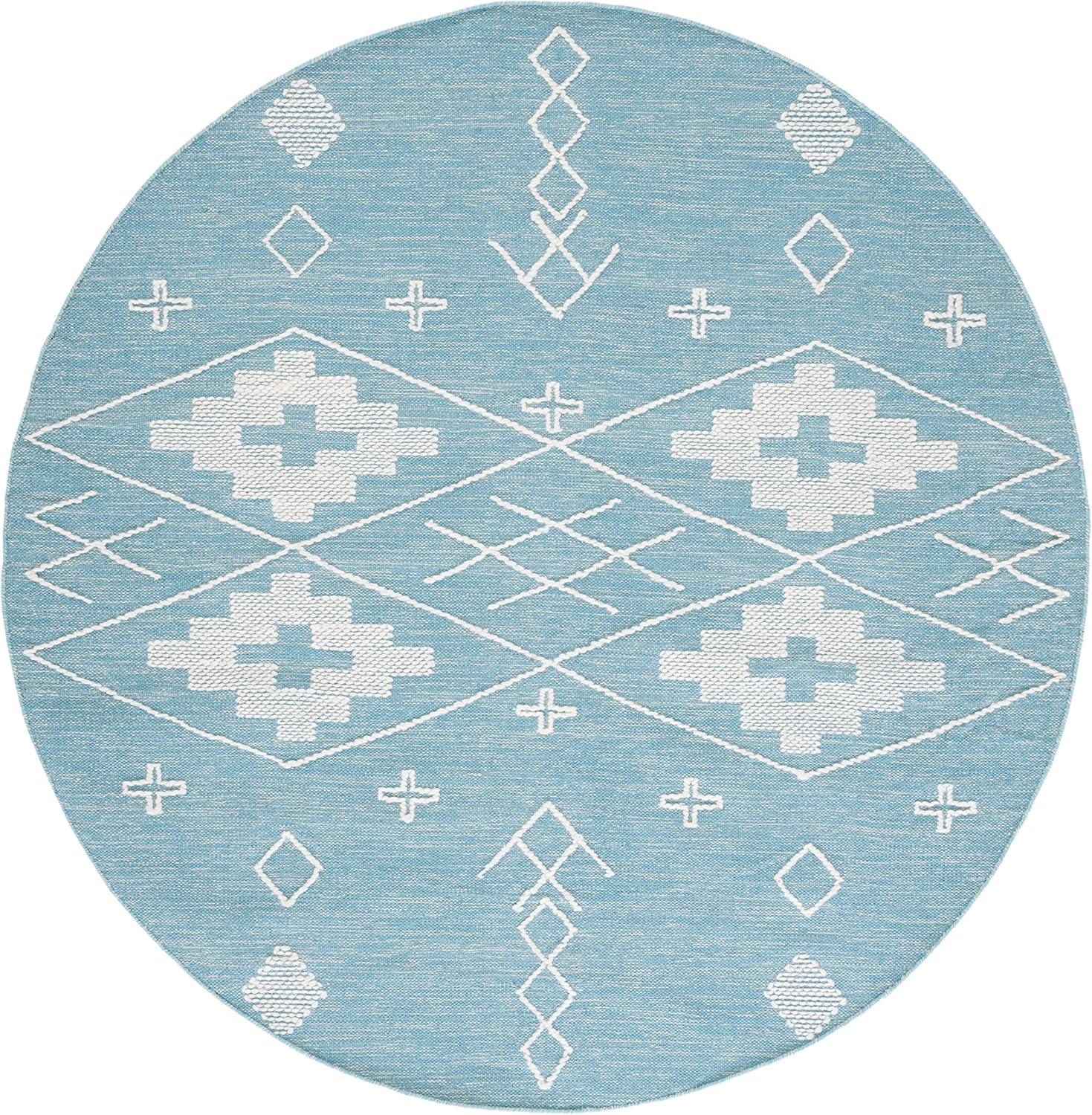 image:imageSAFAVIEH Kilim Collection Area Rug 5 x 8 Grey amp Ivory Handmade Moroccan Boho Rustic Cotton Ideal for High Traffic Areas in Living Room Bedroom KLM851FTealIvory