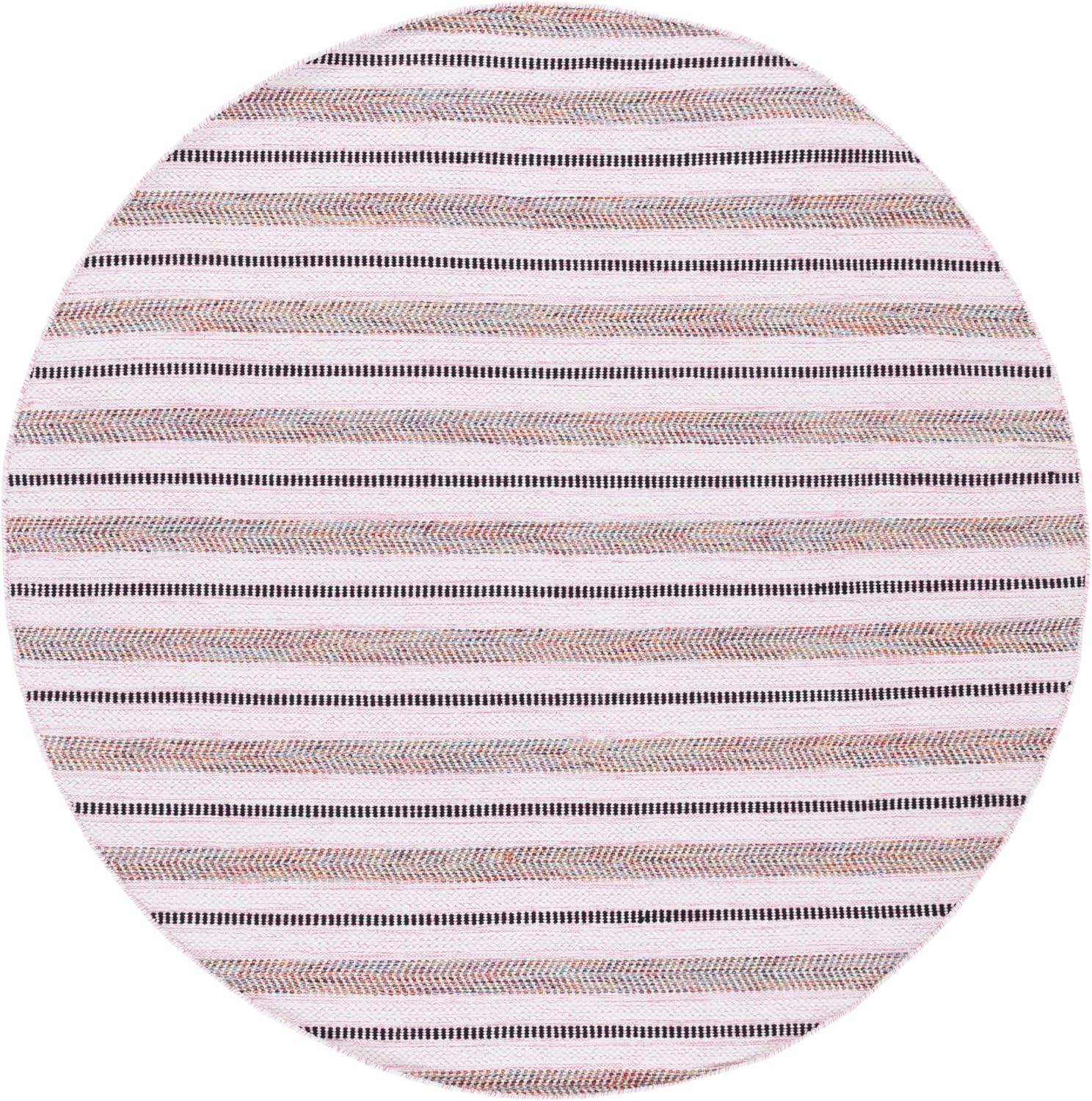 image:imageSAFAVIEH Kilim Collection Area Rug 6 x 9 Blue amp Ivory Flat Weave Rustic Boho Tribal Design NonShedding amp Easy Care Ideal for High Traffic Areas in Living Room Bedroom KLM763MPinkIvory