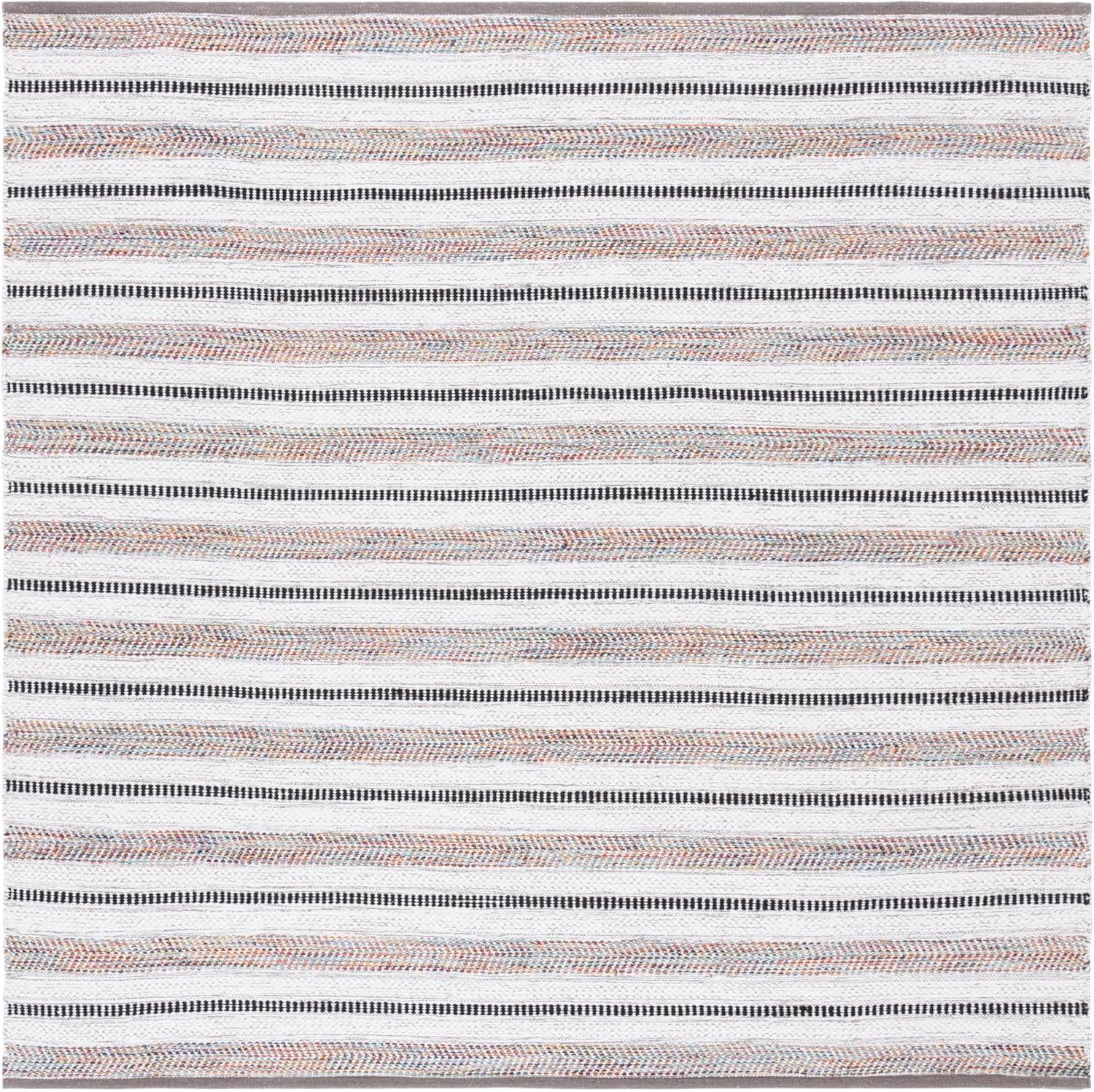 image:imageSAFAVIEH Kilim Collection Area Rug 6 x 9 Blue amp Ivory Flat Weave Rustic Boho Tribal Design NonShedding amp Easy Care Ideal for High Traffic Areas in Living Room Bedroom KLM763MGreyIvory