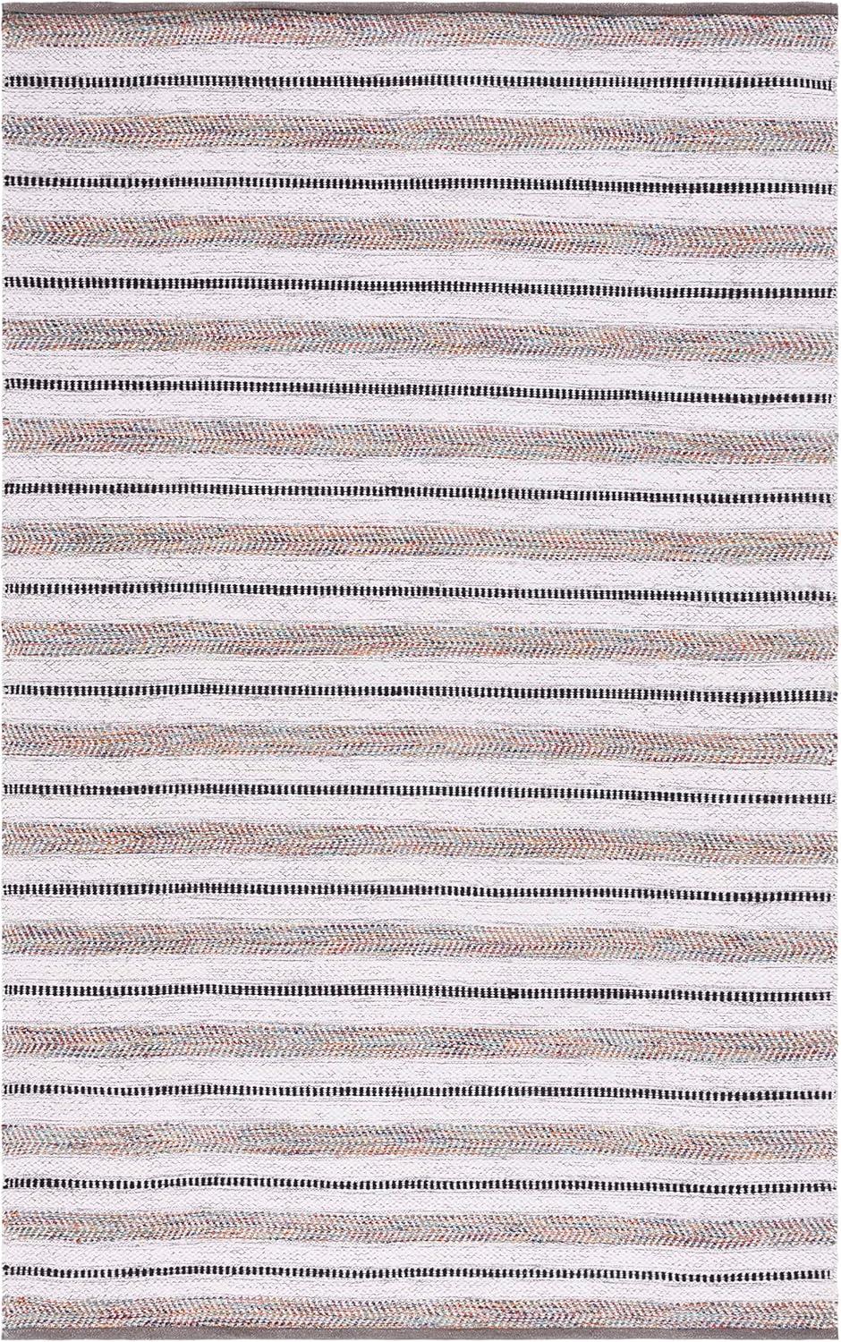 image:imageSAFAVIEH Kilim Collection Area Rug 6 x 9 Blue amp Ivory Flat Weave Rustic Boho Tribal Design NonShedding amp Easy Care Ideal for High Traffic Areas in Living Room Bedroom KLM763MGreyIvory