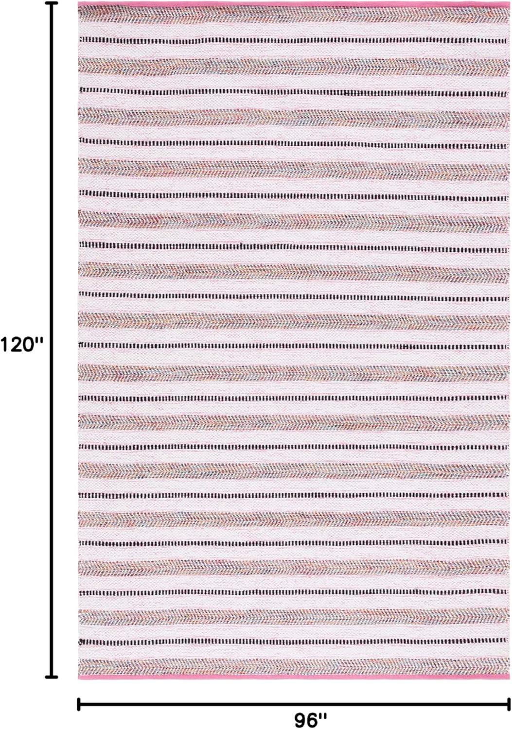 image:imageSAFAVIEH Kilim Collection Area Rug 6 x 9 Blue amp Ivory Flat Weave Rustic Boho Tribal Design NonShedding amp Easy Care Ideal for High Traffic Areas in Living Room Bedroom KLM763MPinkIvory