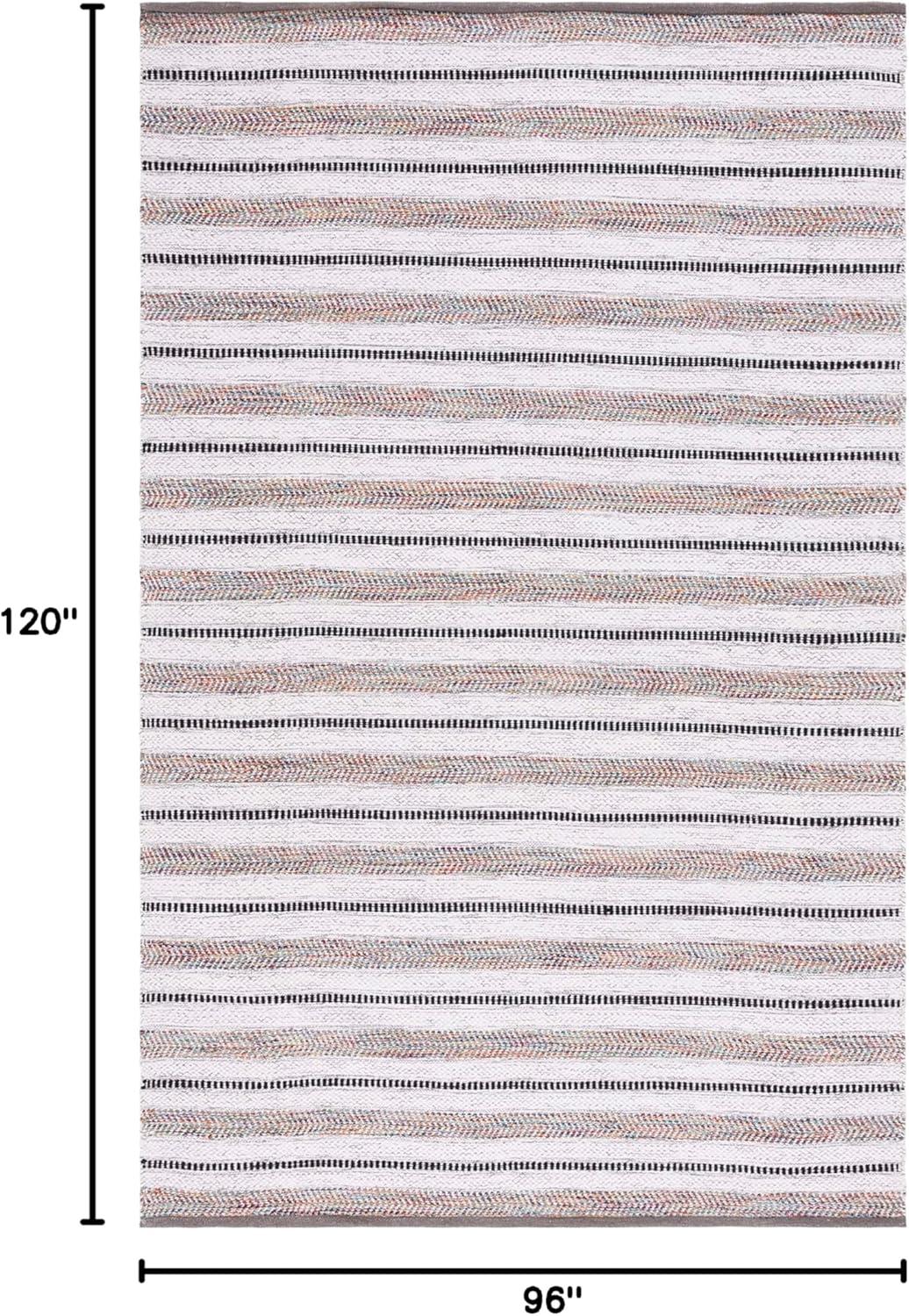 image:imageSAFAVIEH Kilim Collection Area Rug 6 x 9 Blue amp Ivory Flat Weave Rustic Boho Tribal Design NonShedding amp Easy Care Ideal for High Traffic Areas in Living Room Bedroom KLM763MGreyIvory