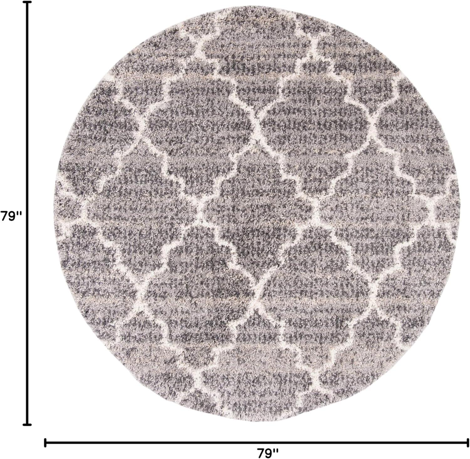 image:imageSAFAVIEH Montreal Shag Collection 53 x 76 NavyIvory SGML938N Trellis NonShedding Living Room Bedroom Dining Room Entryway Plush 2inch Thick Area RugGreyIvory