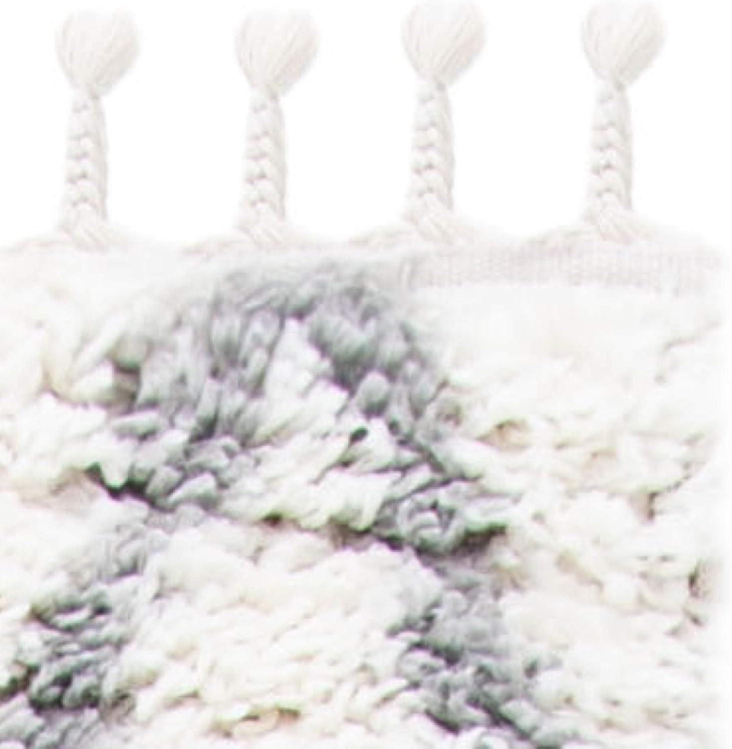 image:imageSAFAVIEH Moroccan Tassel Shag Collection Area Rug 53 x 76 Ivory amp Light Grey Boho NonShedding amp Easy Care 15inch Thick Ideal for High Traffic Areas in Living Room Bedroom MTS335BIvoryLight Grey