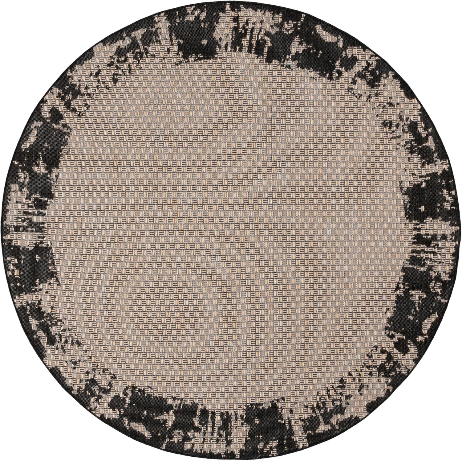 image:imageSAFAVIEH Outdoor Area Rug 8x10 Beach House Collection Large Coastal Design Black amp Beige Weather Resistant NonShedding amp Easy Cleaning Ideal for Patio Backyard Dining Space BHS414ZBlackBeige