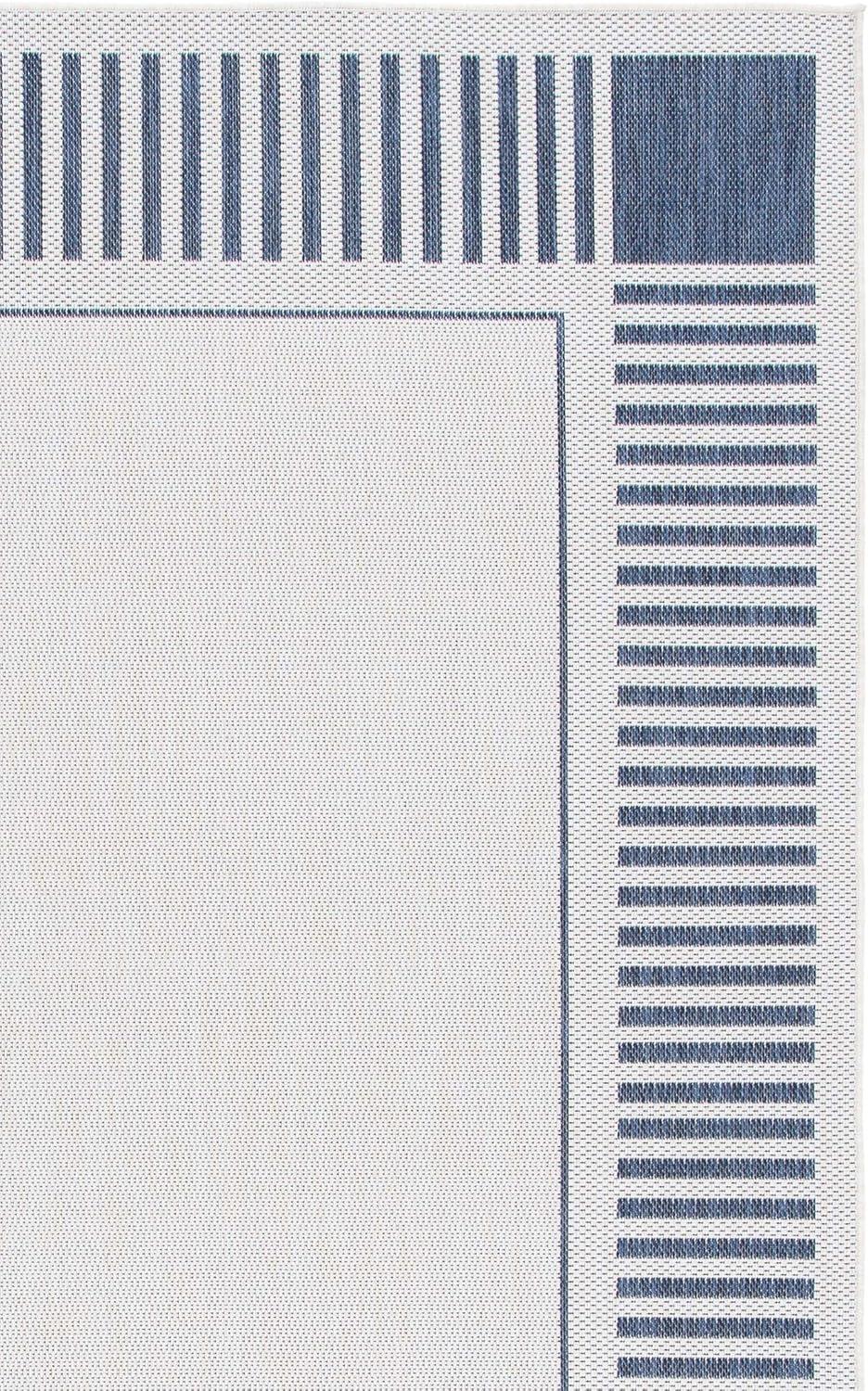 image:imageSAFAVIEH Outdoor Area Rug 8x10 Beach House Collection Large Coastal Design Ivory amp Navy Weather Resistant NonShedding amp Easy Cleaning Ideal for Patio Backyard Deck Dining Space BHS420NIvoryNavy