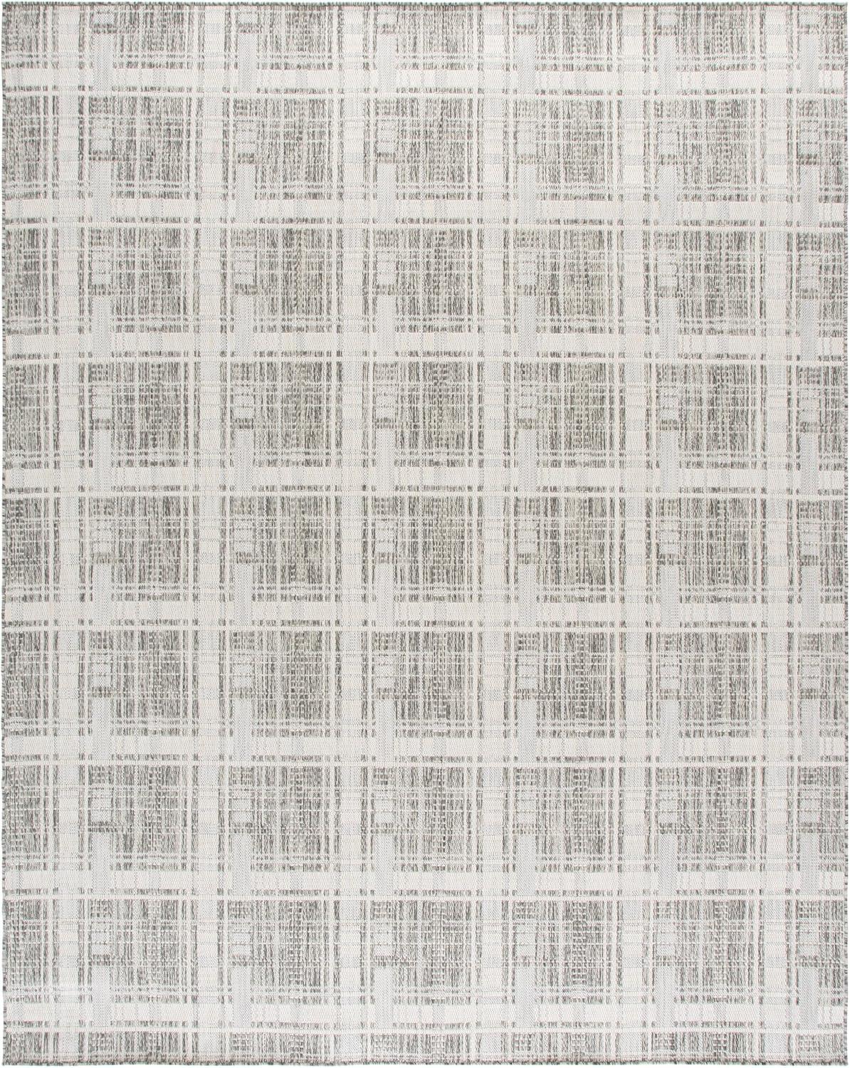 image:imageSAFAVIEH Outdoor Area Rug 8x10 Beach House Collection Large Modern Design Grey amp Ivory Weather Resistant NonShedding amp Easy Cleaning Ideal for Patio Backyard Deck Dining Space BHS412FGreyIvory