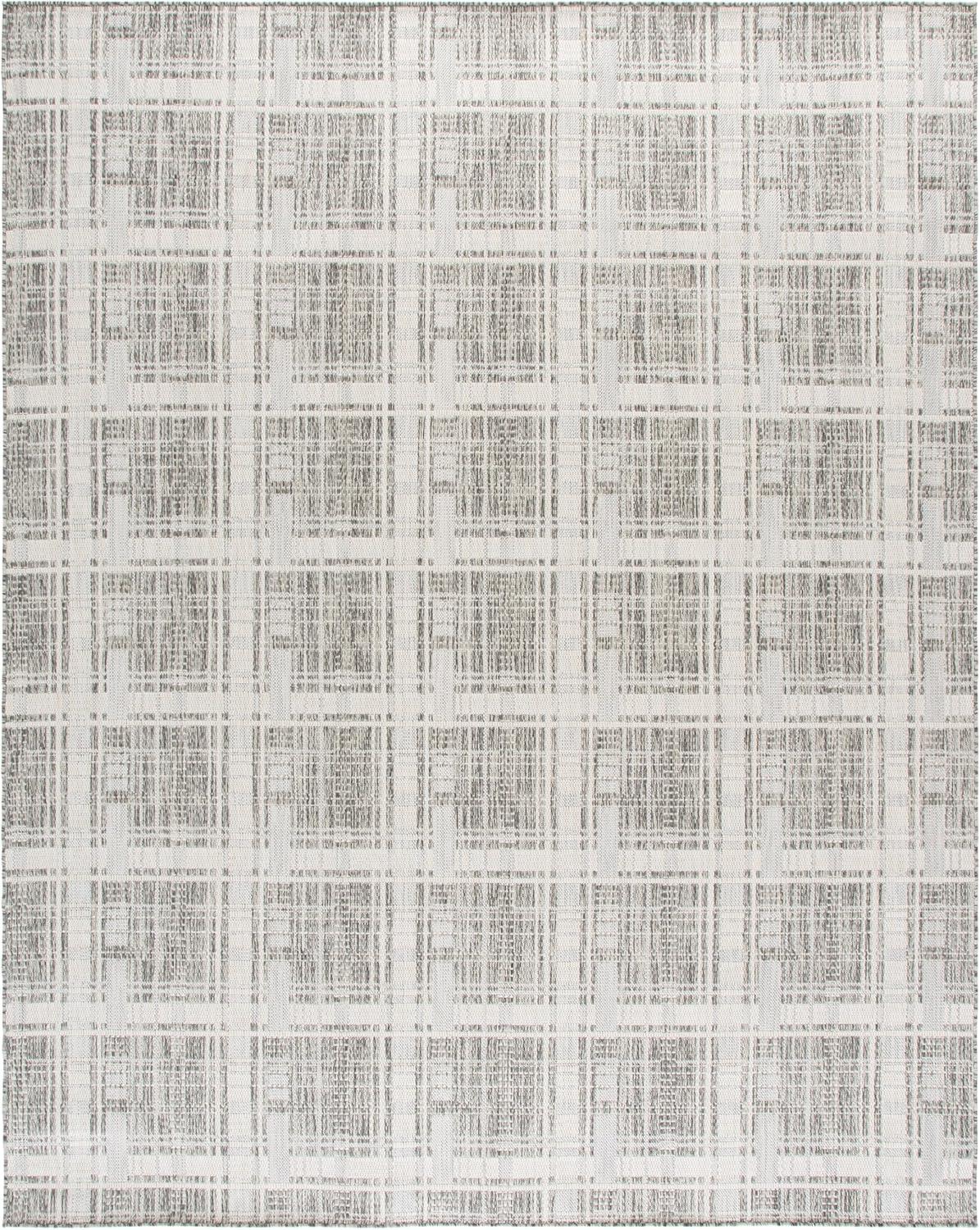 image:imageSAFAVIEH Outdoor Area Rug 8x10 Beach House Collection Large Modern Design Grey amp Ivory Weather Resistant NonShedding amp Easy Cleaning Ideal for Patio Backyard Deck Dining Space BHS412FGreyIvory