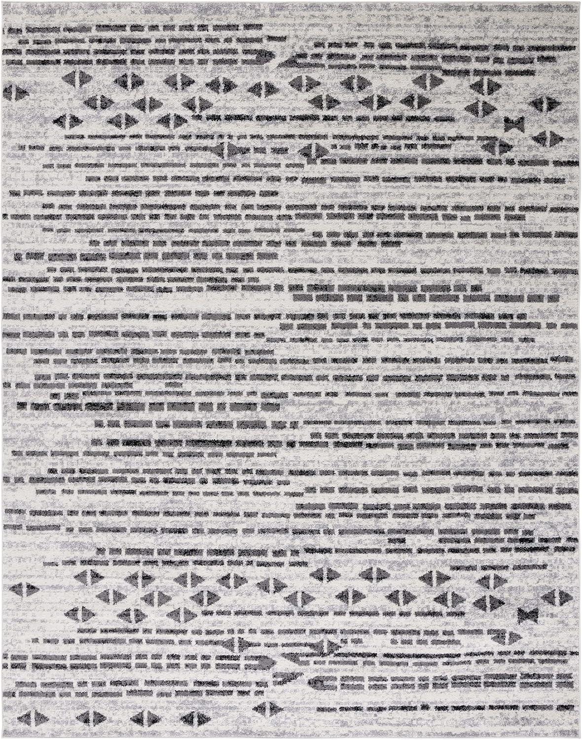 image:imageSAFAVIEH Tulum Collection Area Rug 55 x 77 Black amp Ivory Moroccan Boho Design NonShedding amp Easy to Clean Ideal for Living Room Bedroom Dining Space TUL640ZBlackIvory