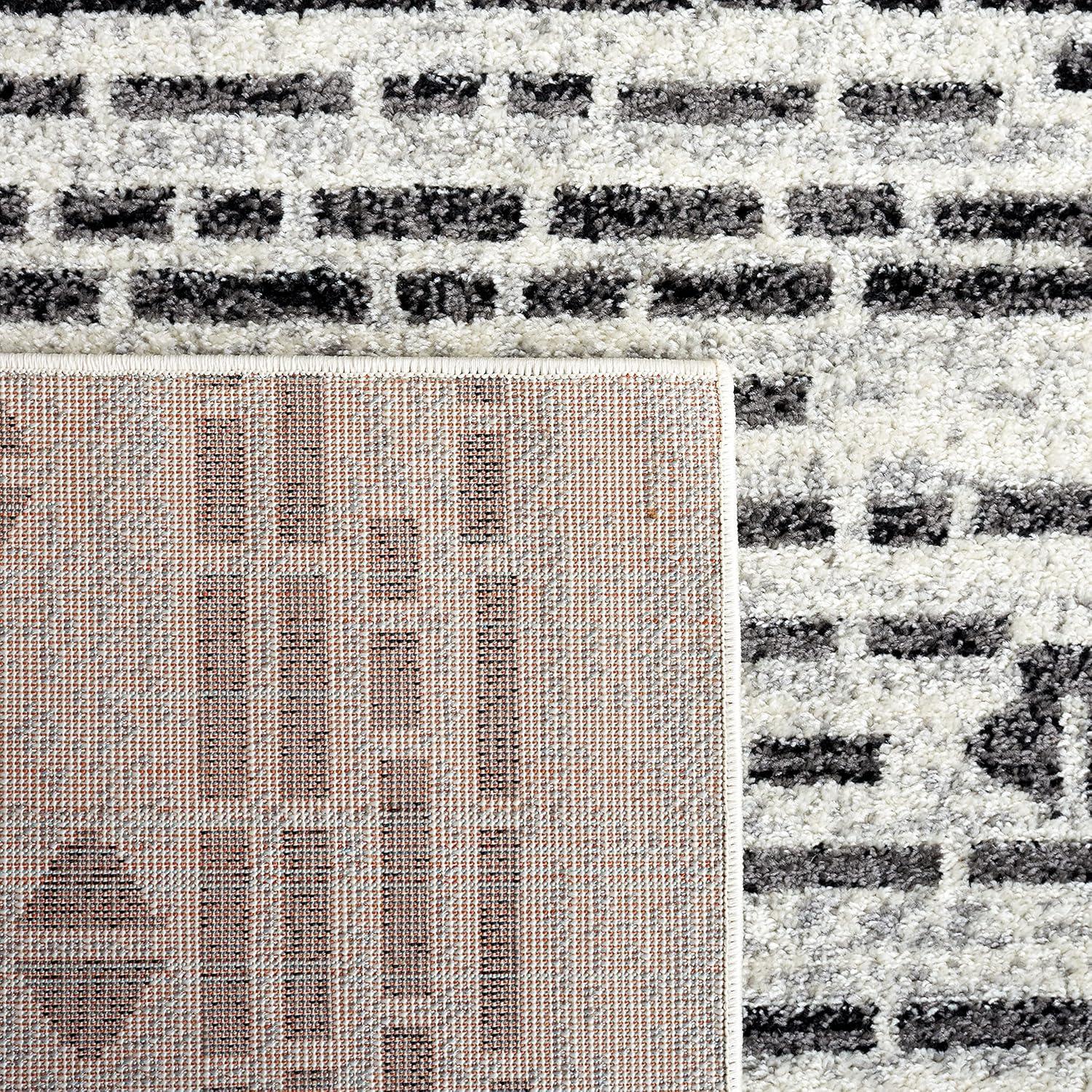 image:imageSAFAVIEH Tulum Collection Area Rug 55 x 77 Black amp Ivory Moroccan Boho Design NonShedding amp Easy to Clean Ideal for Living Room Bedroom Dining Space TUL640ZBlackIvory