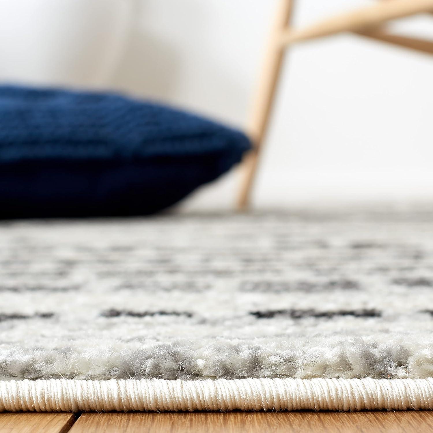 image:imageSAFAVIEH Tulum Collection Area Rug 55 x 77 Black amp Ivory Moroccan Boho Design NonShedding amp Easy to Clean Ideal for Living Room Bedroom Dining Space TUL640ZBlackIvory