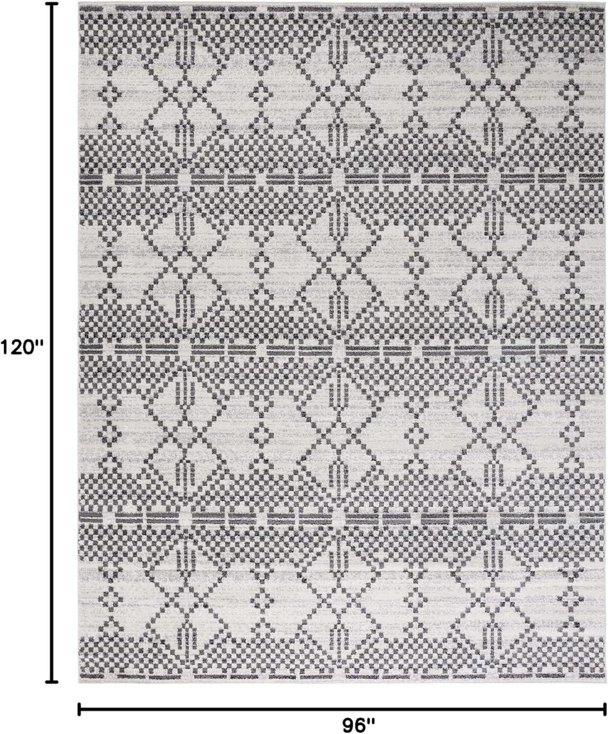 image:imageSAFAVIEH Tulum Collection Area Rug 55 x 77 Dark Grey amp Ivory Moroccan Boho Tribal Design NonShedding amp Easy to Clean Ideal for Living Room Bedroom Dining Space TUL634FDark GreyIvory