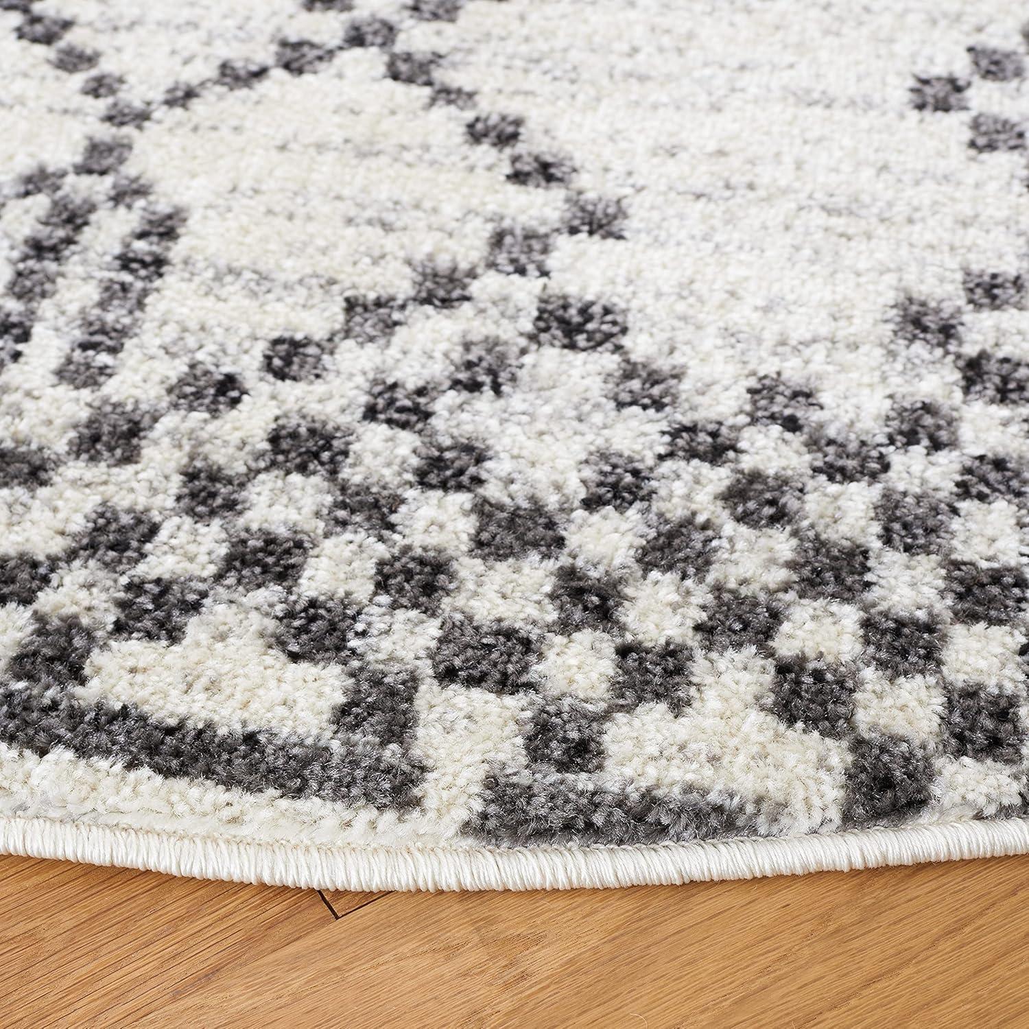 image:imageSAFAVIEH Tulum Collection Area Rug 55 x 77 Dark Grey amp Ivory Moroccan Boho Tribal Design NonShedding amp Easy to Clean Ideal for Living Room Bedroom Dining Space TUL634FDark GreyIvory