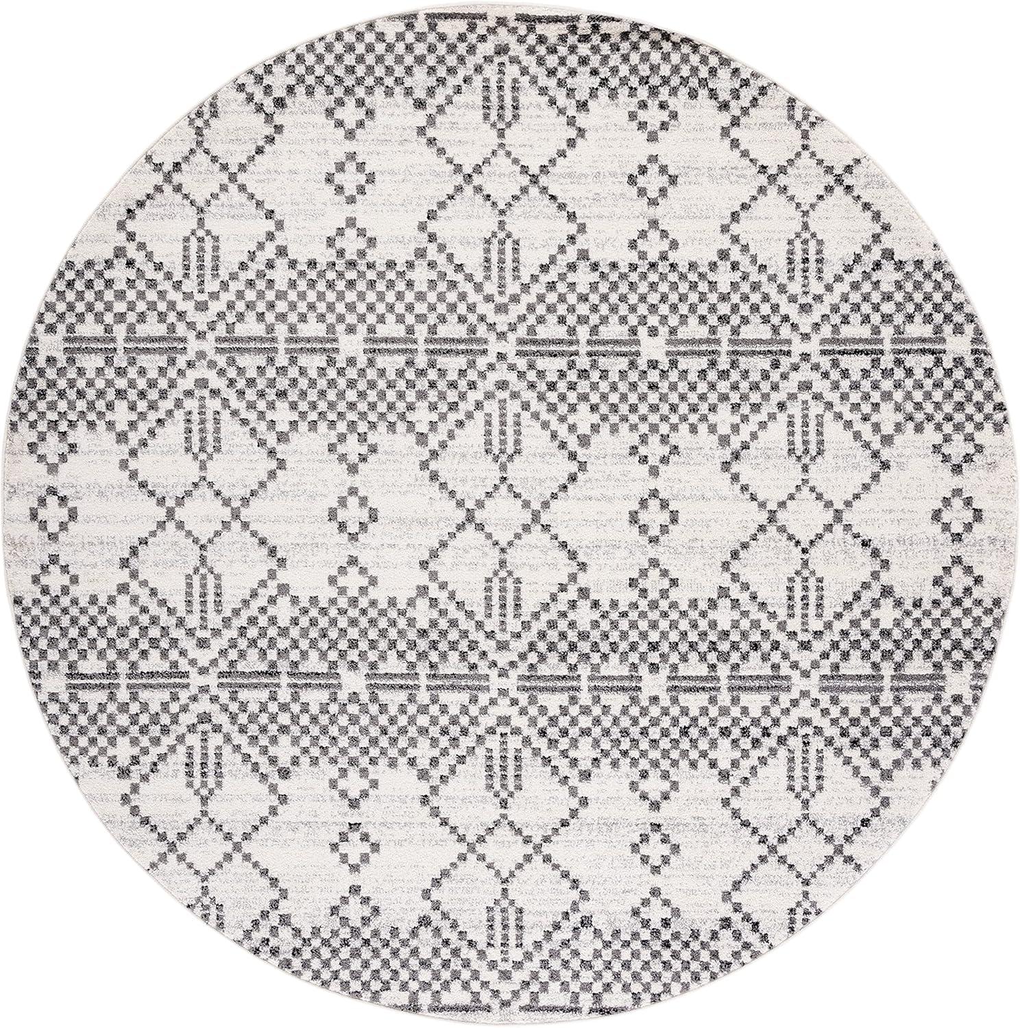 image:imageSAFAVIEH Tulum Collection Area Rug 55 x 77 Dark Grey amp Ivory Moroccan Boho Tribal Design NonShedding amp Easy to Clean Ideal for Living Room Bedroom Dining Space TUL634FDark GreyIvory