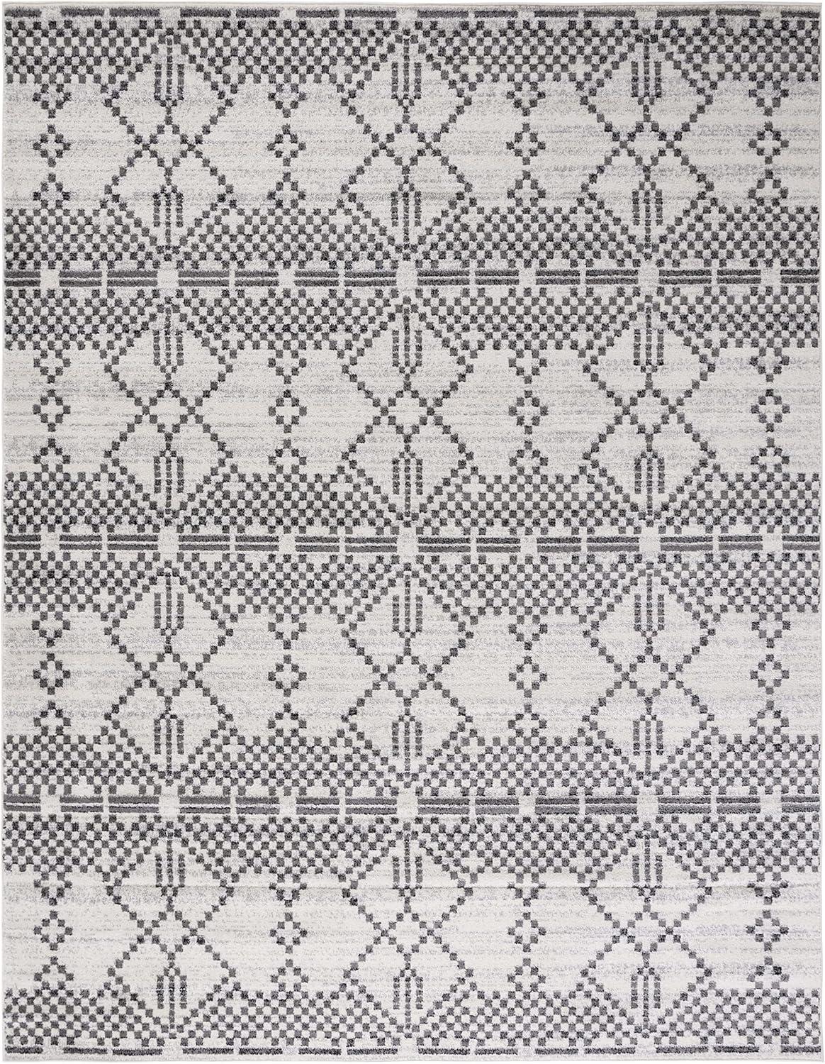 image:imageSAFAVIEH Tulum Collection Area Rug 55 x 77 Dark Grey amp Ivory Moroccan Boho Tribal Design NonShedding amp Easy to Clean Ideal for Living Room Bedroom Dining Space TUL634FDark GreyIvory