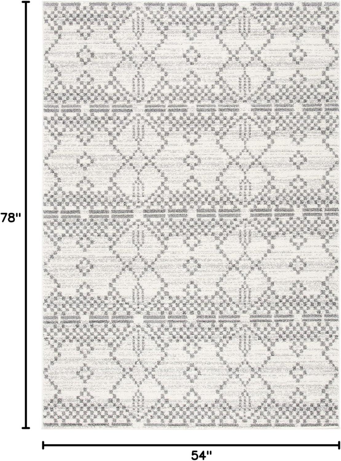 image:imageSAFAVIEH Tulum Collection Area Rug 55 x 77 Dark Grey amp Ivory Moroccan Boho Tribal Design NonShedding amp Easy to Clean Ideal for Living Room Bedroom Dining Space TUL634FDark GreyIvory