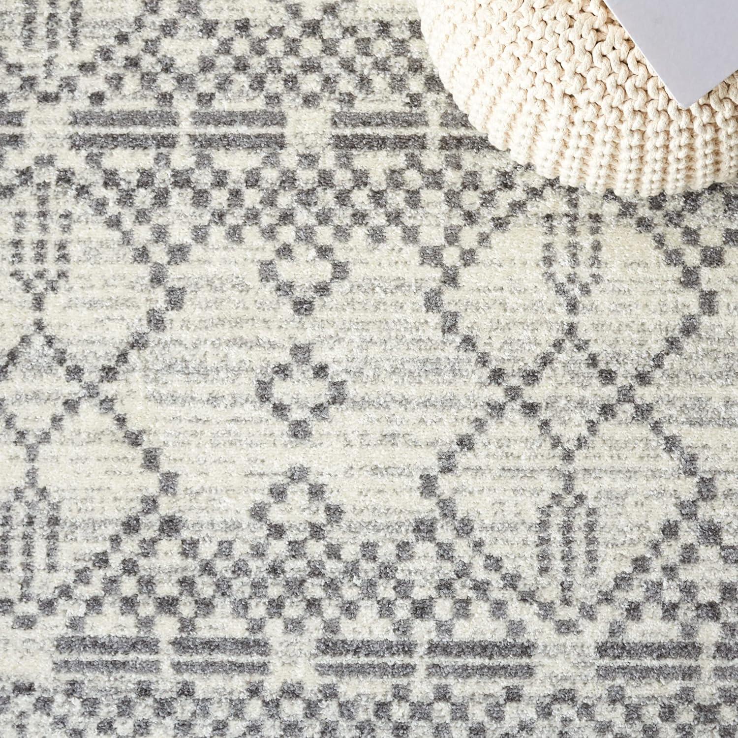 image:imageSAFAVIEH Tulum Collection Area Rug 55 x 77 Dark Grey amp Ivory Moroccan Boho Tribal Design NonShedding amp Easy to Clean Ideal for Living Room Bedroom Dining Space TUL634FDark GreyIvory