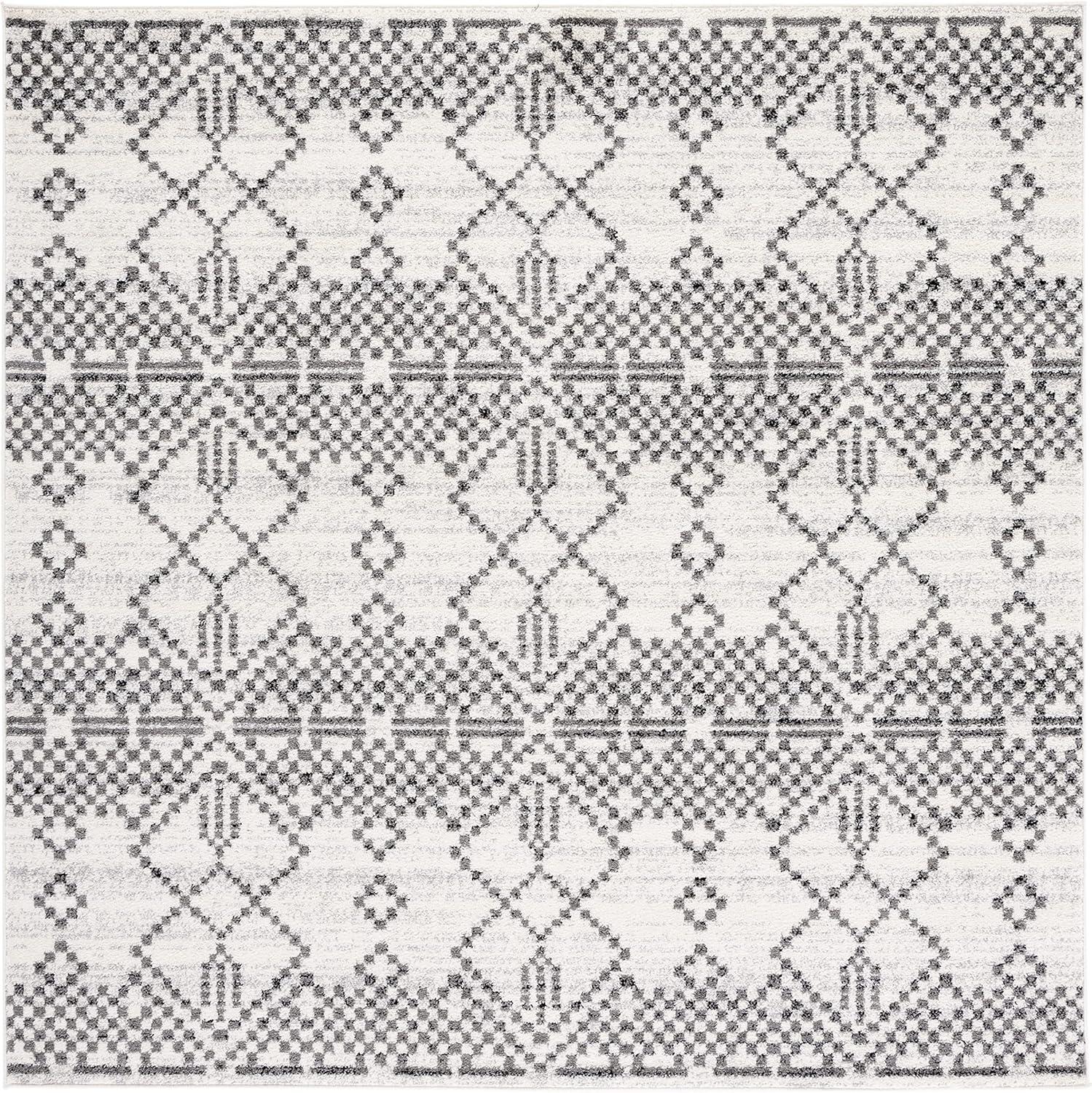 image:imageSAFAVIEH Tulum Collection Area Rug 55 x 77 Dark Grey amp Ivory Moroccan Boho Tribal Design NonShedding amp Easy to Clean Ideal for Living Room Bedroom Dining Space TUL634FDark GreyIvory