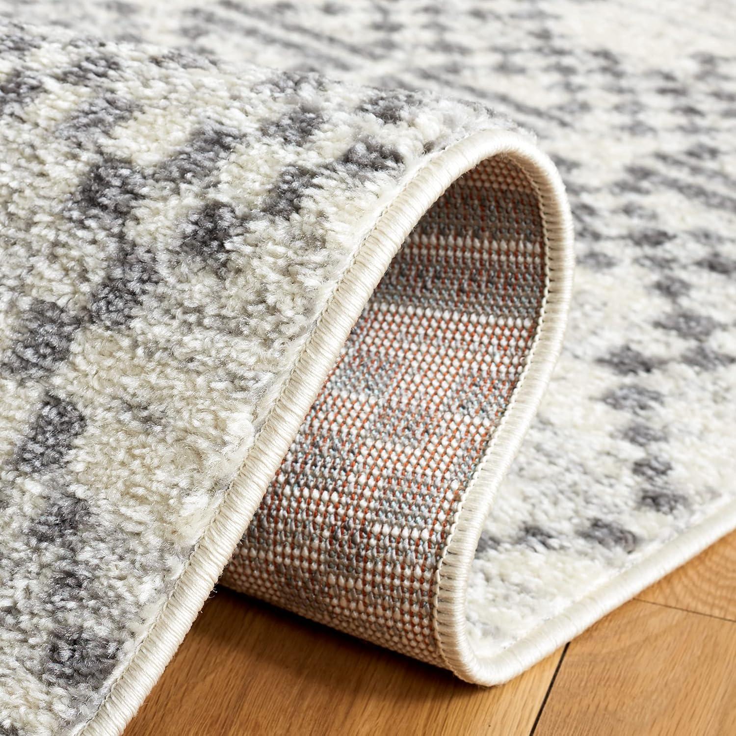 image:imageSAFAVIEH Tulum Collection Area Rug 55 x 77 Dark Grey amp Ivory Moroccan Boho Tribal Design NonShedding amp Easy to Clean Ideal for Living Room Bedroom Dining Space TUL634FDark GreyIvory