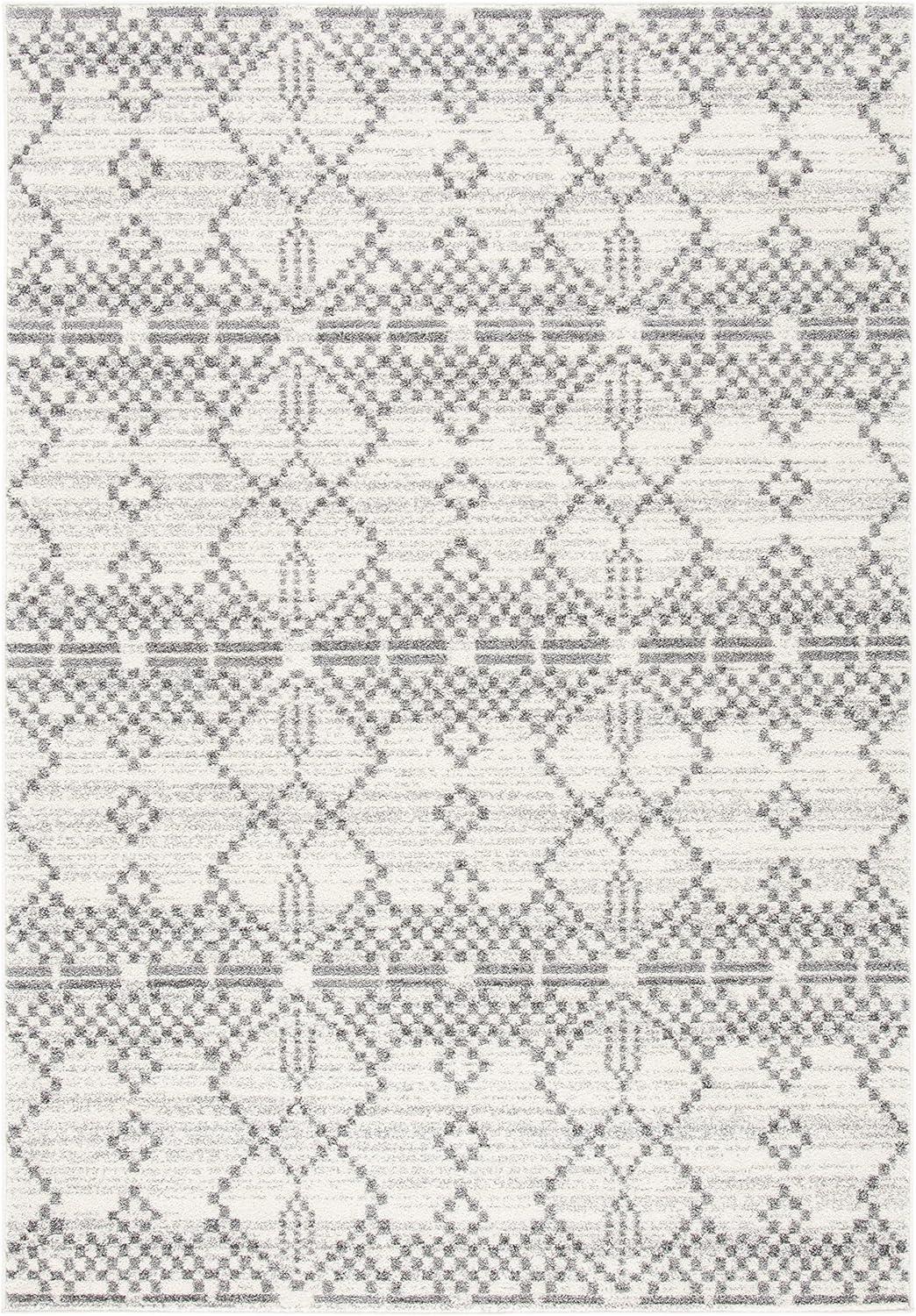 image:imageSAFAVIEH Tulum Collection Area Rug 55 x 77 Dark Grey amp Ivory Moroccan Boho Tribal Design NonShedding amp Easy to Clean Ideal for Living Room Bedroom Dining Space TUL634FDark GreyIvory