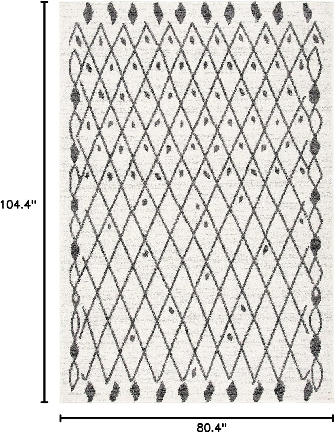 image:imageSAFAVIEH Tulum Collection Area Rug 55 x 77 Ivory amp Black Moroccan Boho Tribal Design NonShedding amp Easy to Clean Ideal for Living Room Bedroom Dining Space TUL650AIvoryBlack