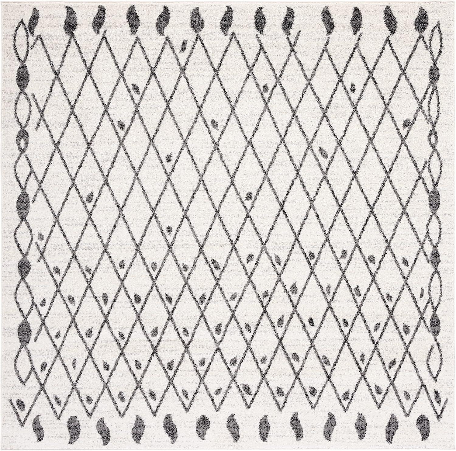 image:imageSAFAVIEH Tulum Collection Area Rug 55 x 77 Ivory amp Black Moroccan Boho Tribal Design NonShedding amp Easy to Clean Ideal for Living Room Bedroom Dining Space TUL650AIvoryBlack