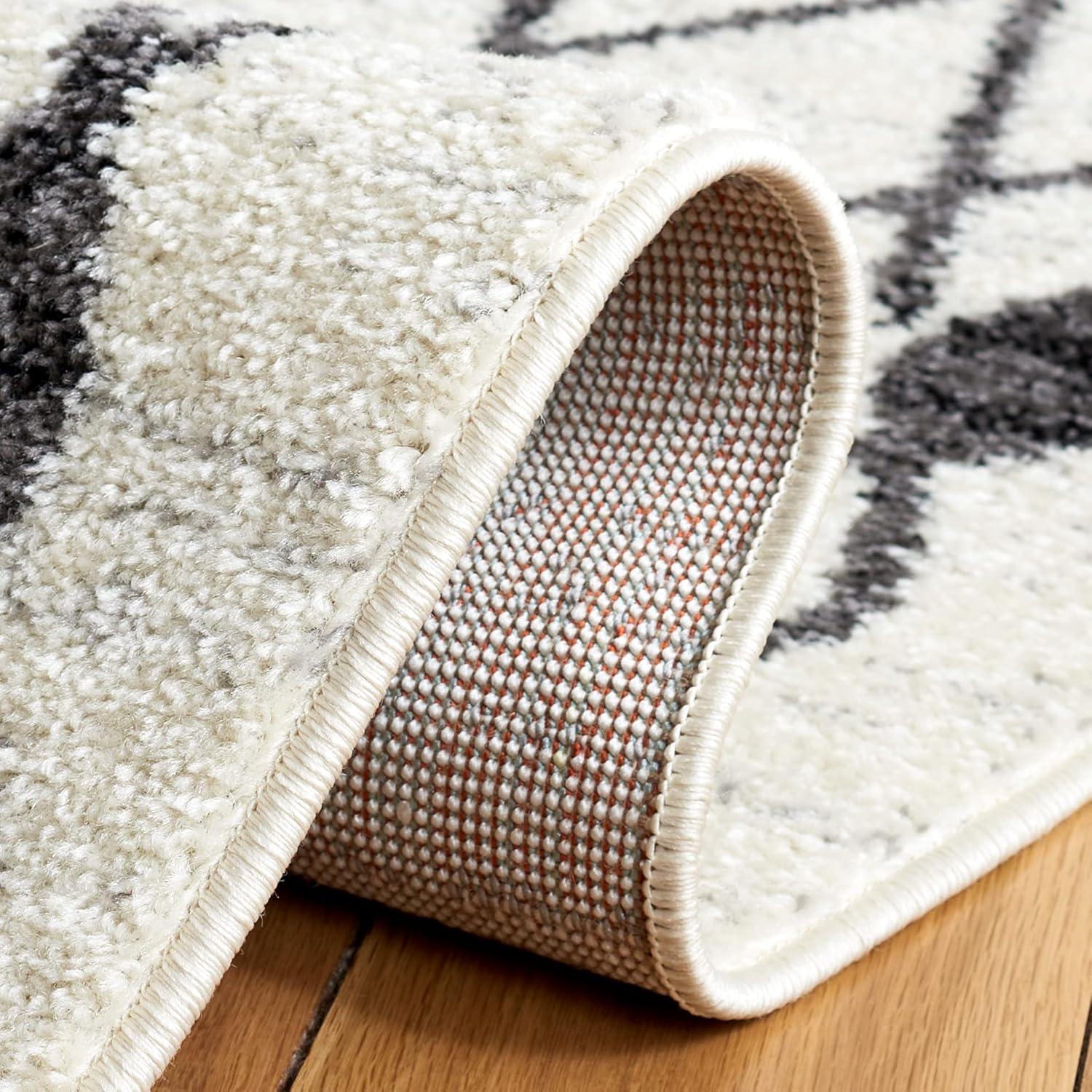 image:imageSAFAVIEH Tulum Collection Area Rug 55 x 77 Ivory amp Black Moroccan Boho Tribal Design NonShedding amp Easy to Clean Ideal for Living Room Bedroom Dining Space TUL650AIvoryBlack