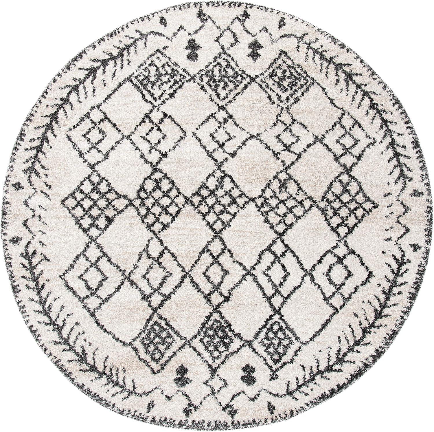 image:imageSAFAVIEH Tunisia Collection Area Rug 53 x 77 Aqua amp Ivory Moroccan Tribal Design NonShedding amp Easy Care Ideal for High Traffic Areas in Living Room Bedroom TUN736JIvoryBlack