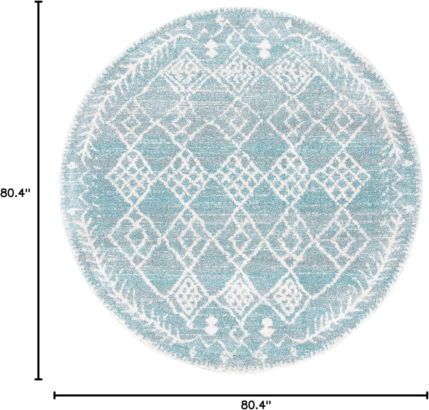 image:imageSAFAVIEH Tunisia Collection Area Rug 53 x 77 Aqua amp Ivory Moroccan Tribal Design NonShedding amp Easy Care Ideal for High Traffic Areas in Living Room Bedroom TUN736JAquaIvory