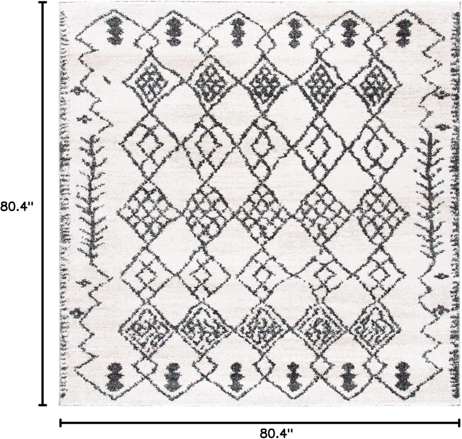 image:imageSAFAVIEH Tunisia Collection Area Rug 53 x 77 Aqua amp Ivory Moroccan Tribal Design NonShedding amp Easy Care Ideal for High Traffic Areas in Living Room Bedroom TUN736JIvoryBlack