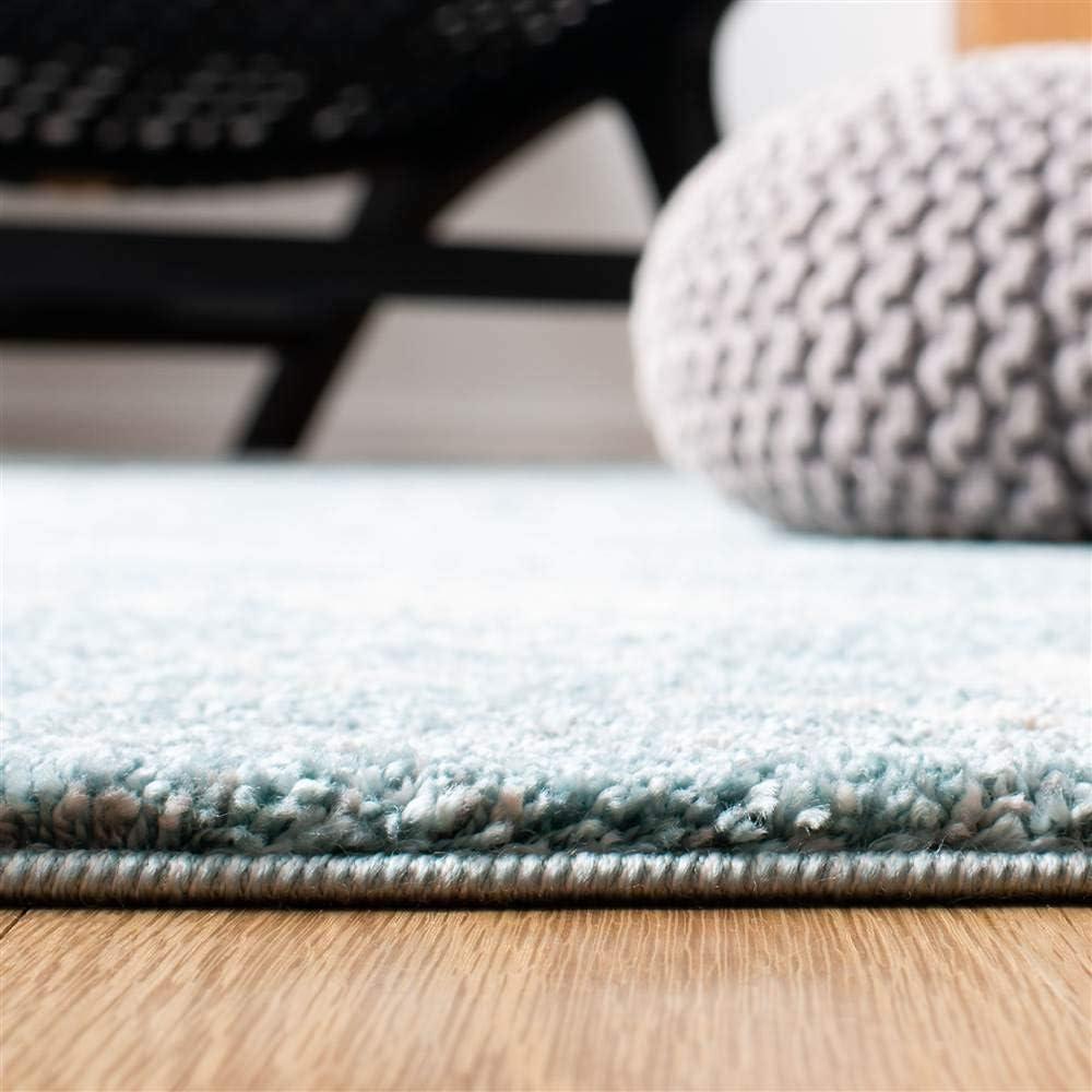 image:imageSAFAVIEH Tunisia Collection Area Rug 53 x 77 Aqua amp Ivory Moroccan Tribal Design NonShedding amp Easy Care Ideal for High Traffic Areas in Living Room Bedroom TUN736JAquaIvory
