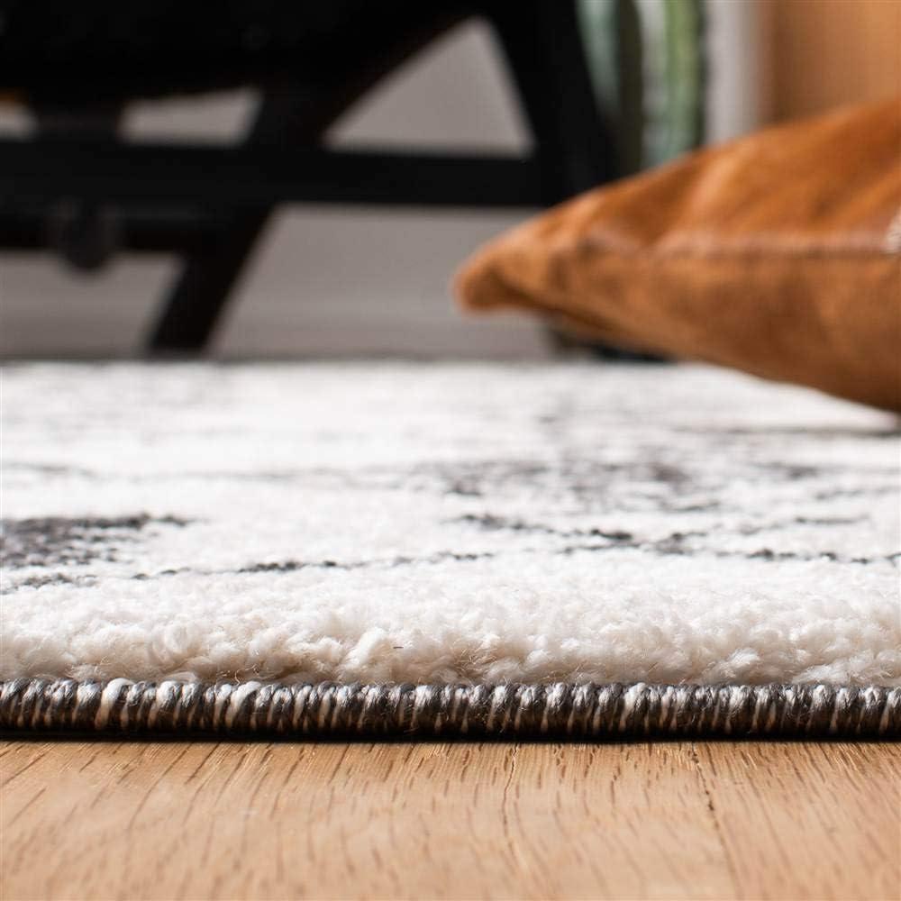 image:imageSAFAVIEH Tunisia Collection Area Rug 53 x 77 Aqua amp Ivory Moroccan Tribal Design NonShedding amp Easy Care Ideal for High Traffic Areas in Living Room Bedroom TUN736JIvoryBlack