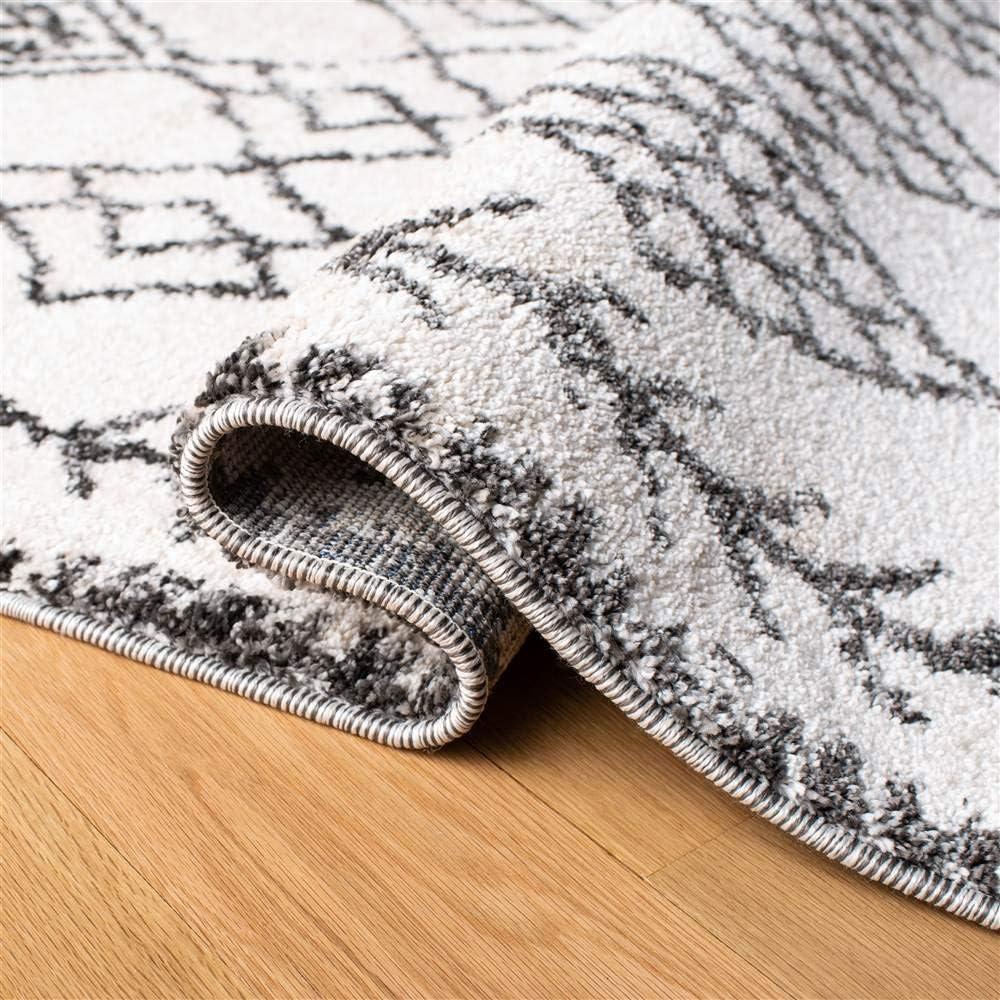 image:imageSAFAVIEH Tunisia Collection Area Rug 53 x 77 Aqua amp Ivory Moroccan Tribal Design NonShedding amp Easy Care Ideal for High Traffic Areas in Living Room Bedroom TUN736JIvoryBlack