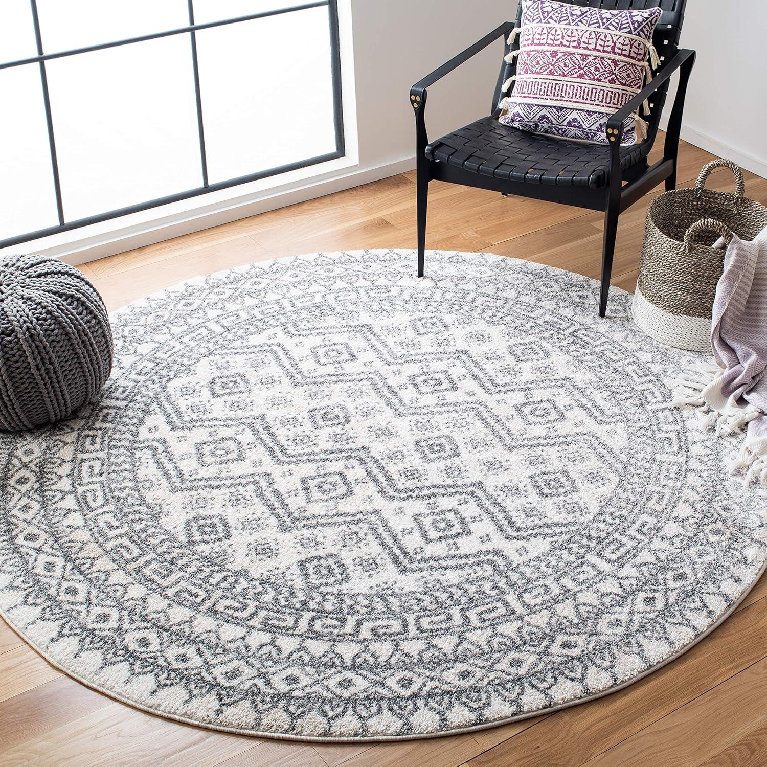 image:imageSAFAVIEH Tunisia Collection Area Rug 53 x 77 Black amp Ivory Moroccan Tribal Design NonShedding amp Easy Care Ideal for High Traffic Areas in Living Room Bedroom TUN737ZIvoryBlack
